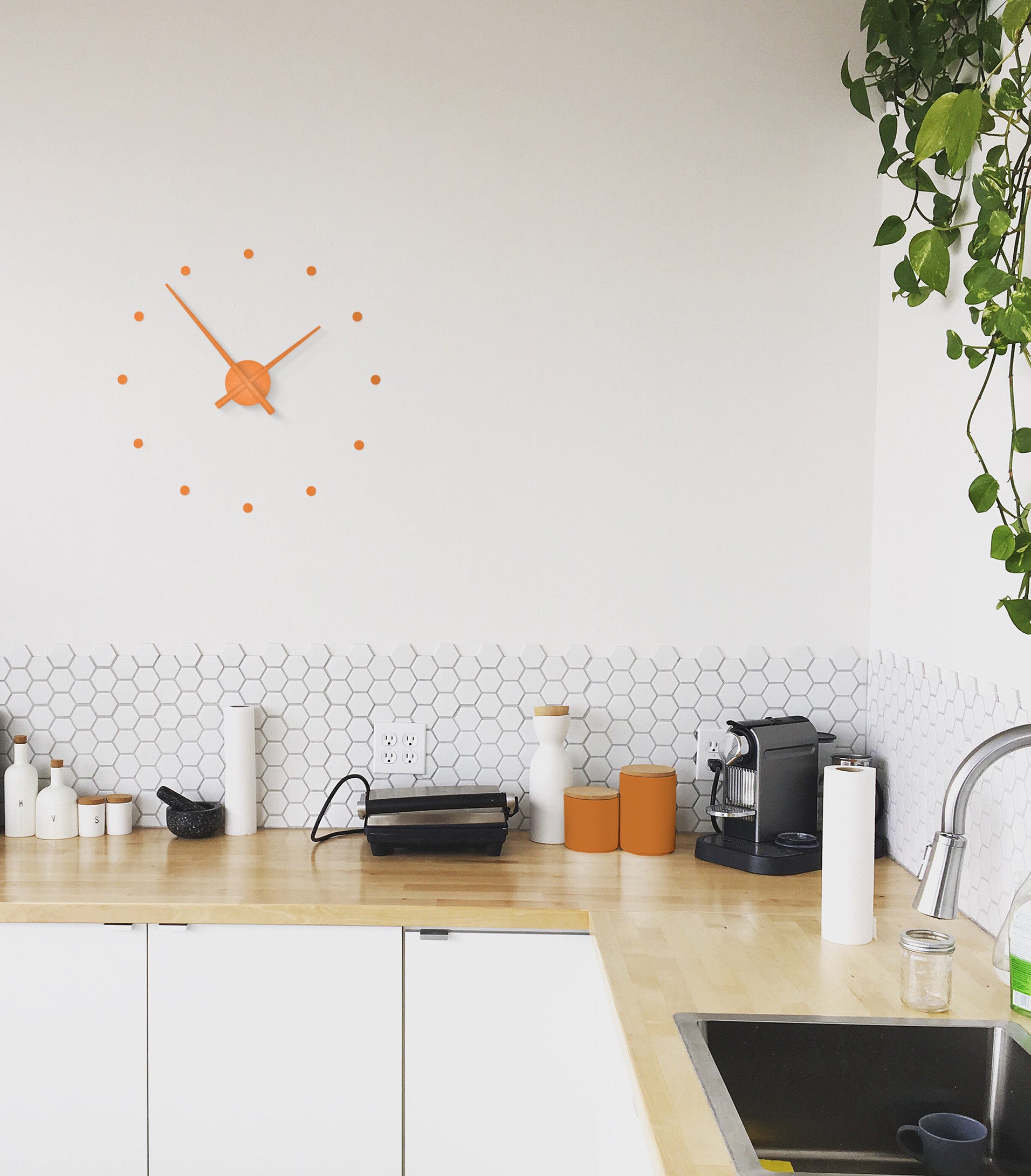 OJ MINI orange wall clock