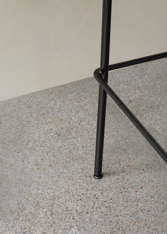 HARBOUR Armchair with Armrests Black Leather