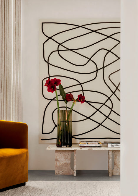 Kávový stolík ANDROGYNE béžový mramor