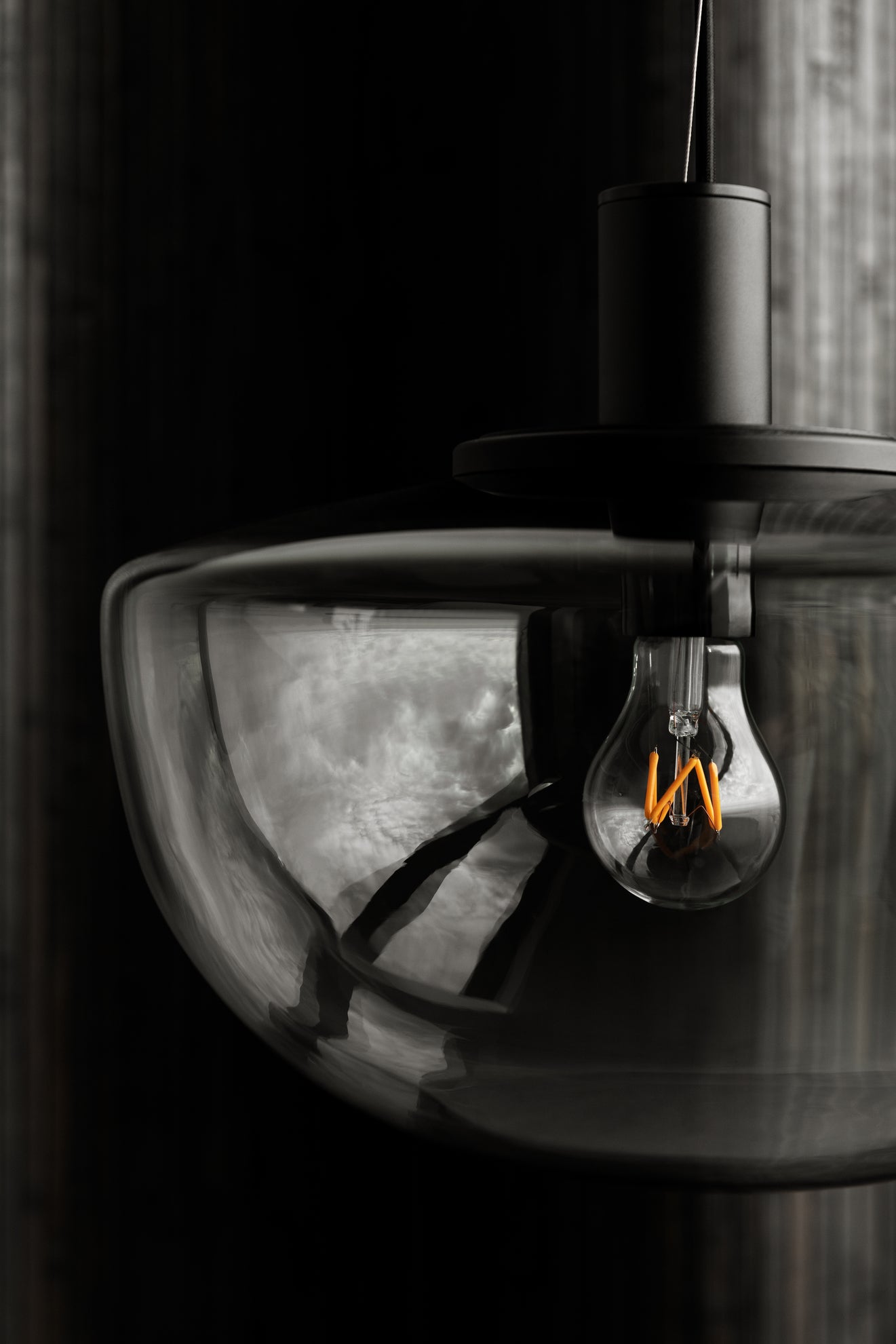 BANK pendant lamp smoked glass