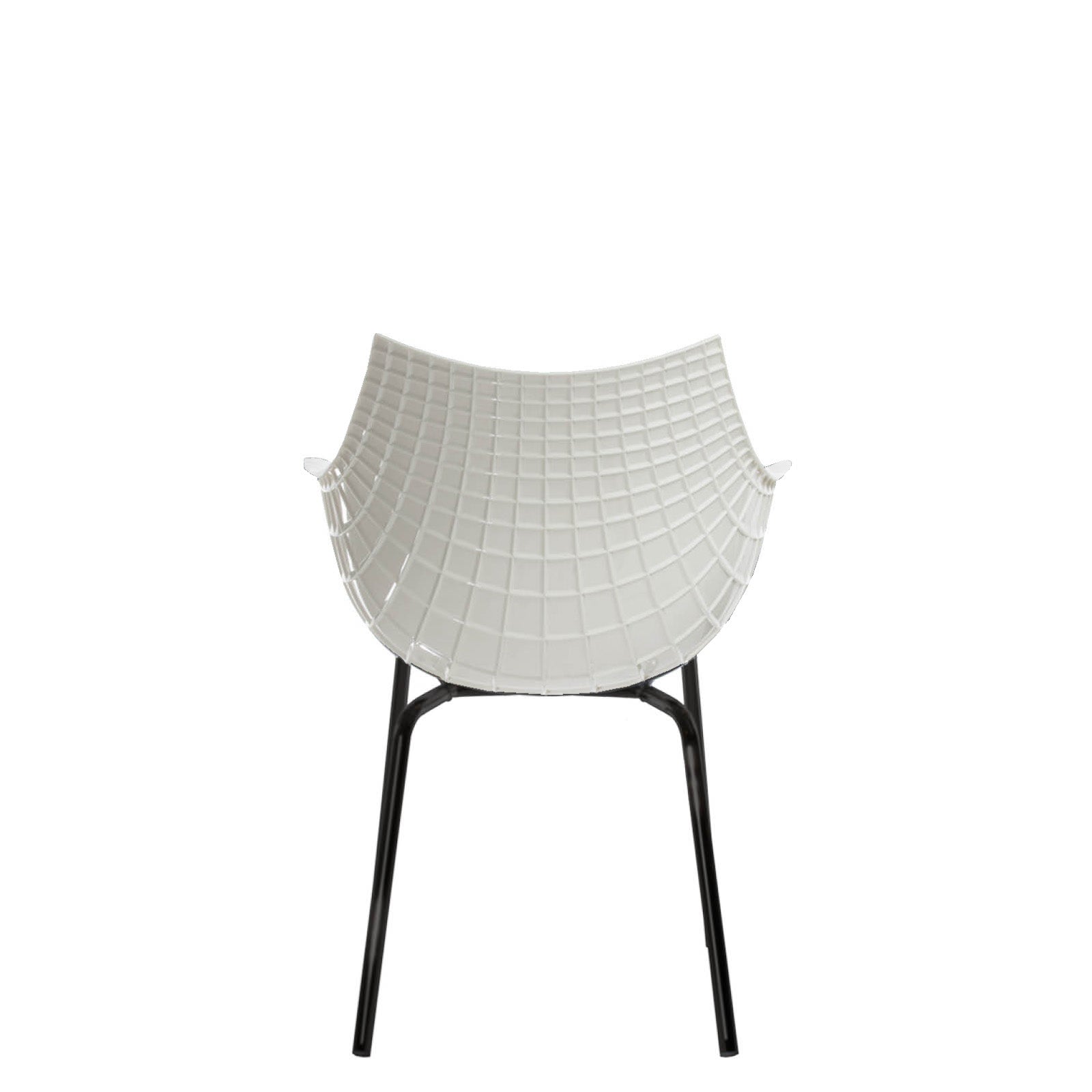 Meridiana white chair with a black base