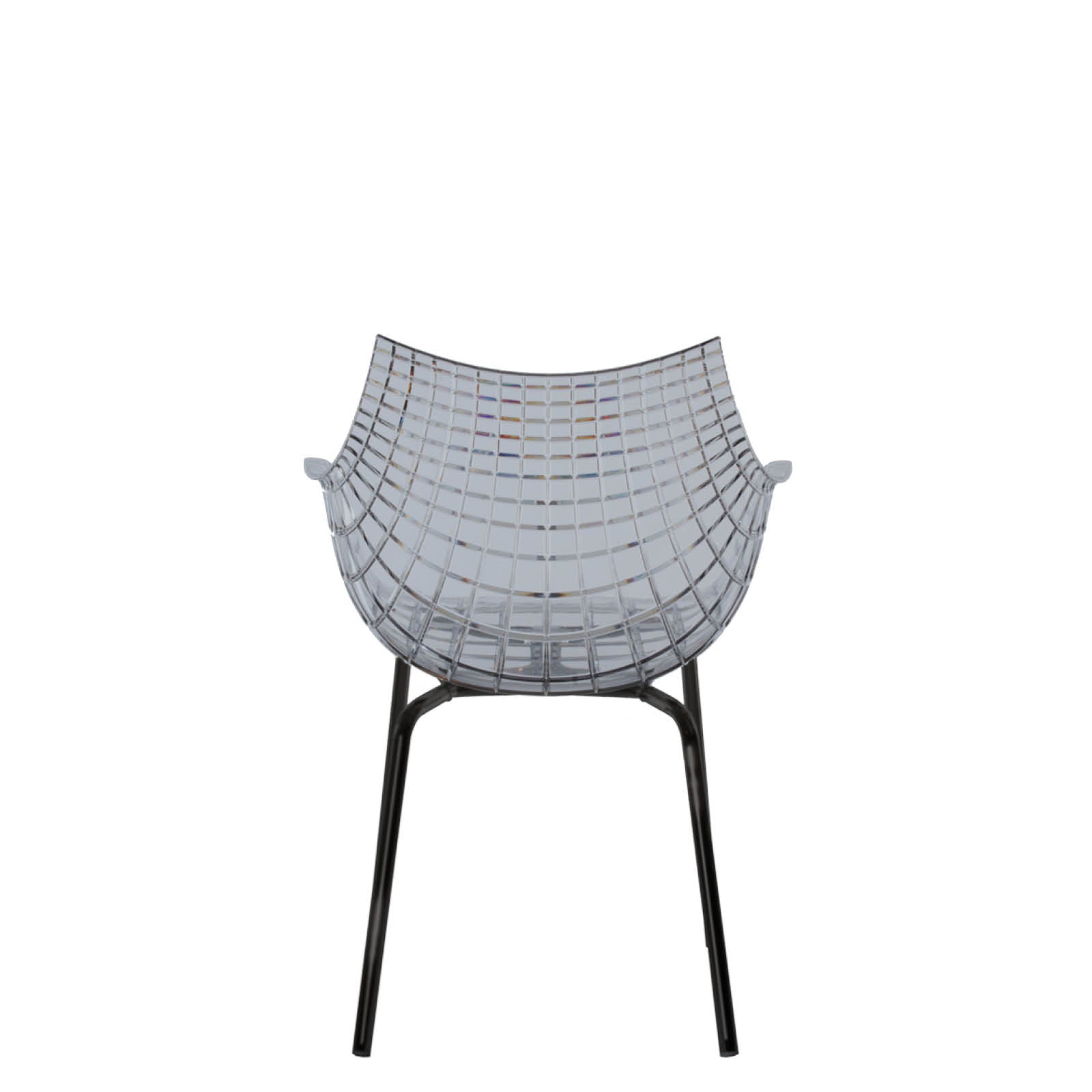 Stolička MERIDIANA dymová s čiernym podstavcom