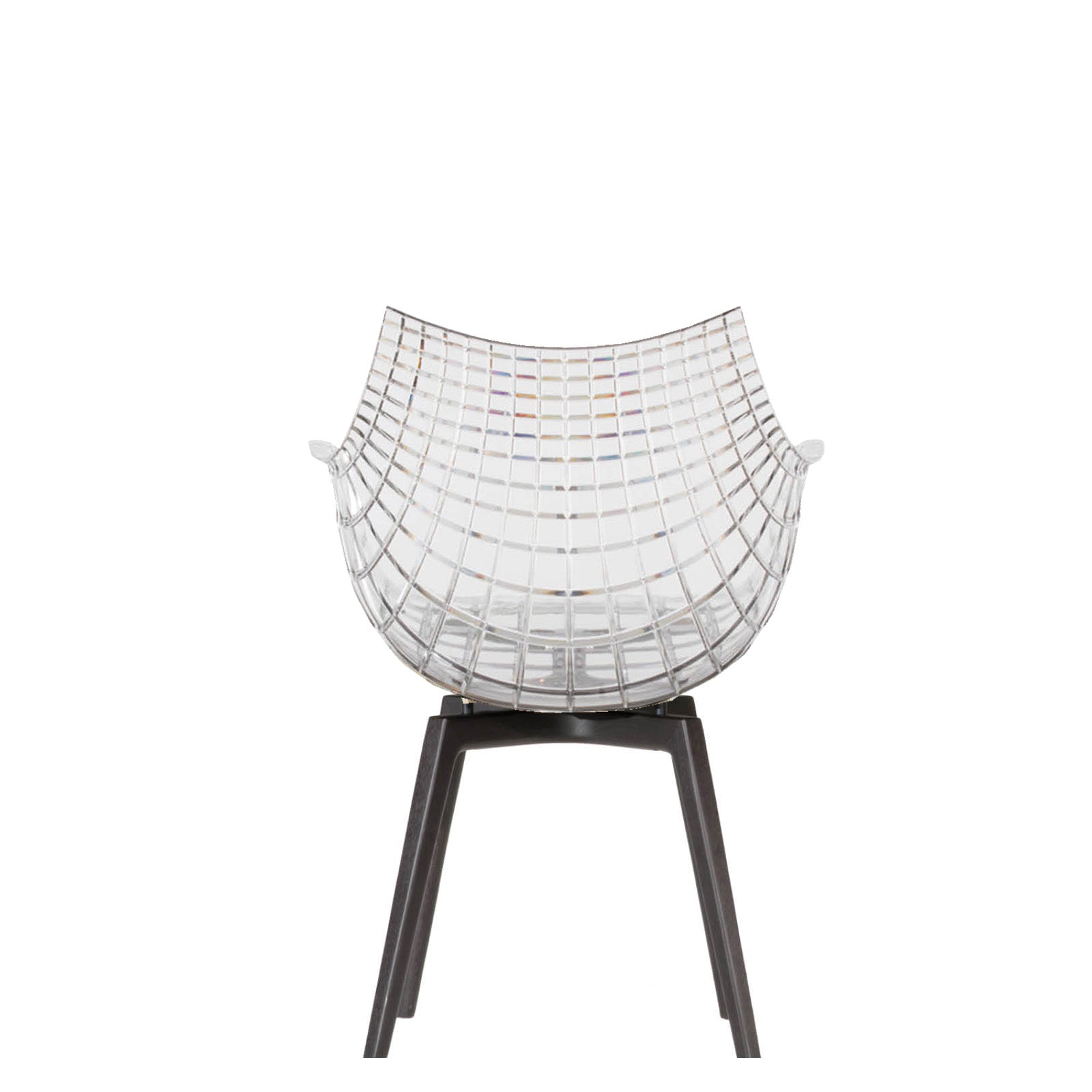 Transparent Meridiana chair with a black ash base