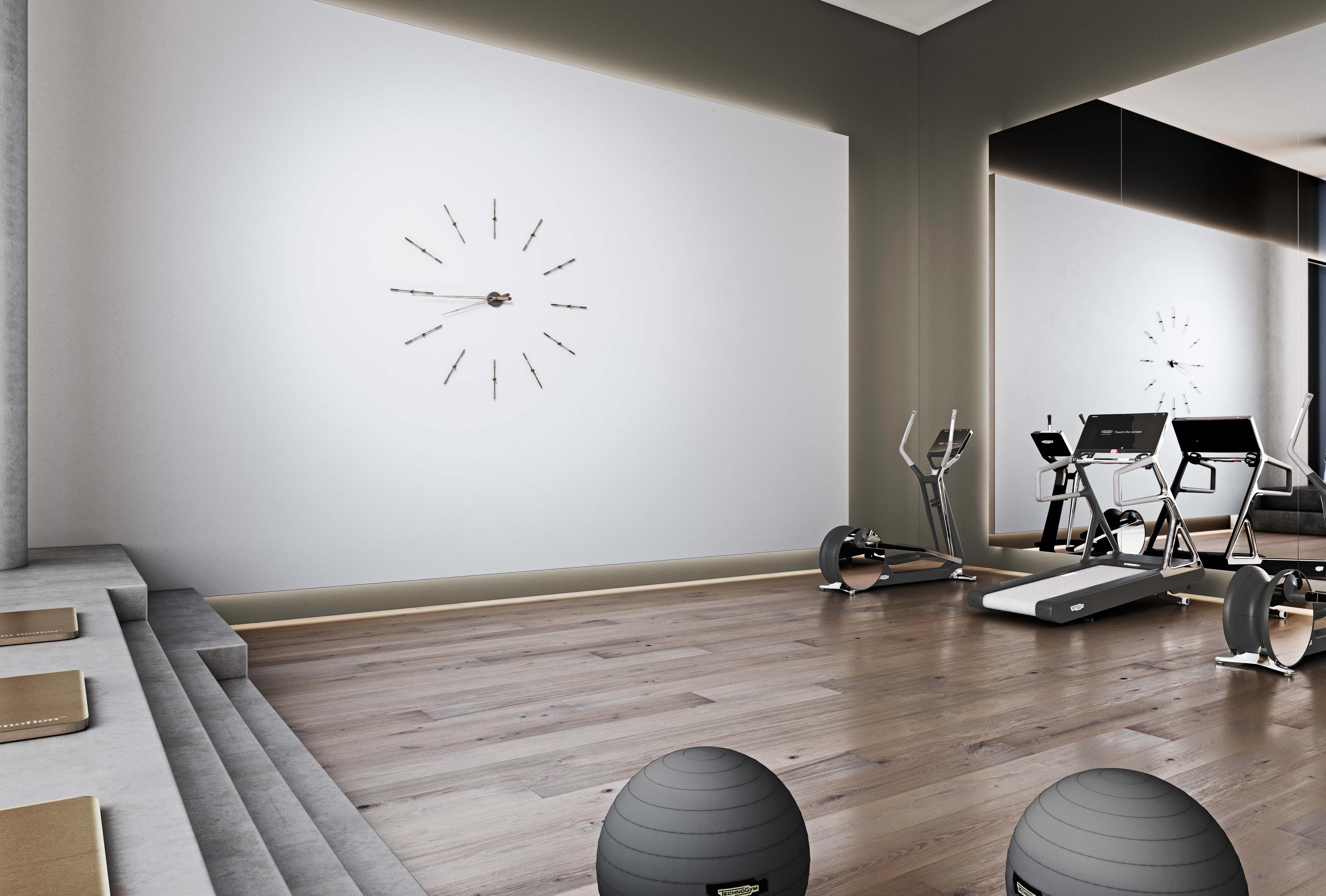 Nástenné hodiny MERLIN orechové drevo s grafitovým