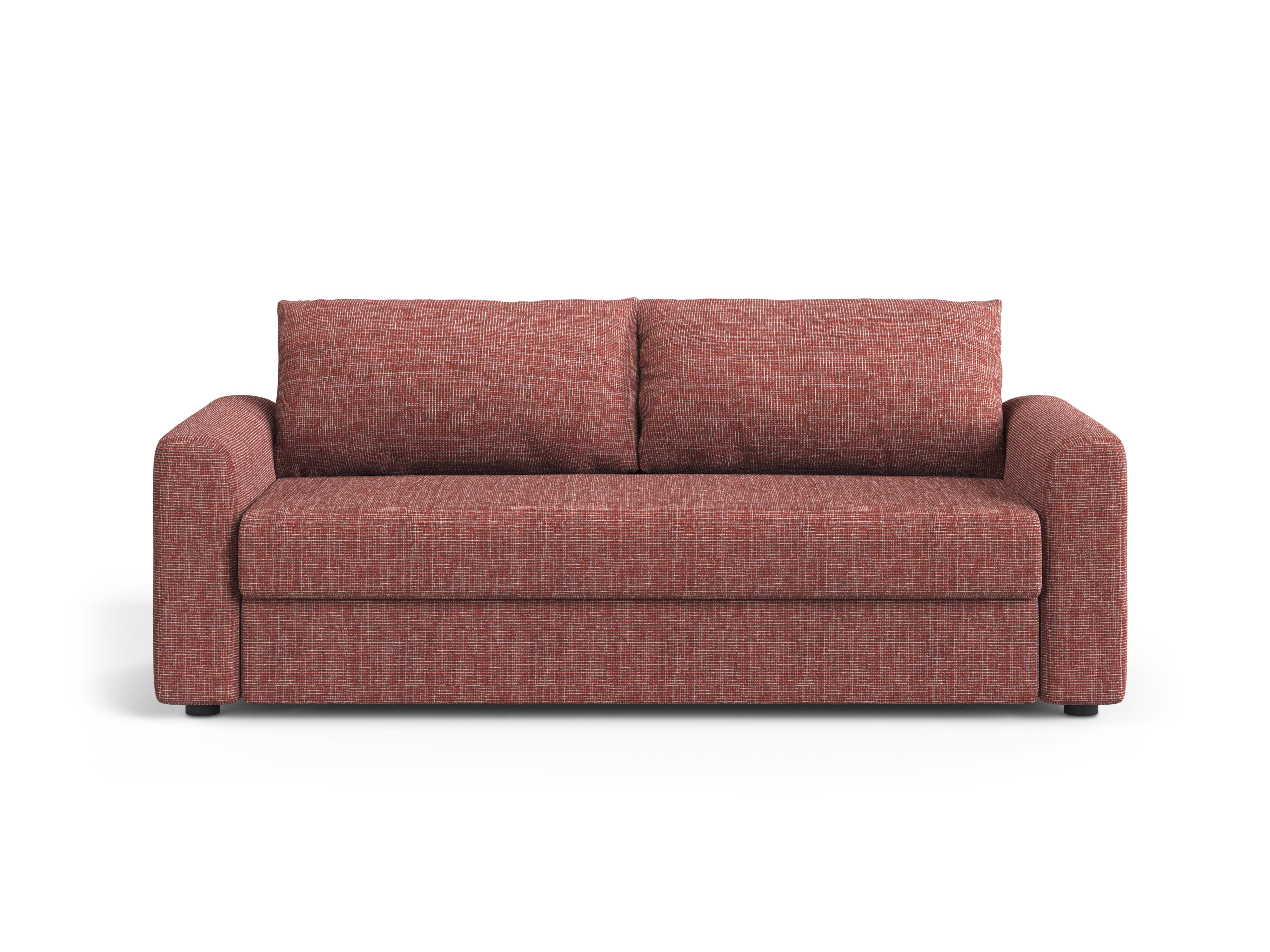 3-Seater Sofa with Sleeping Function DAVID Red Melange