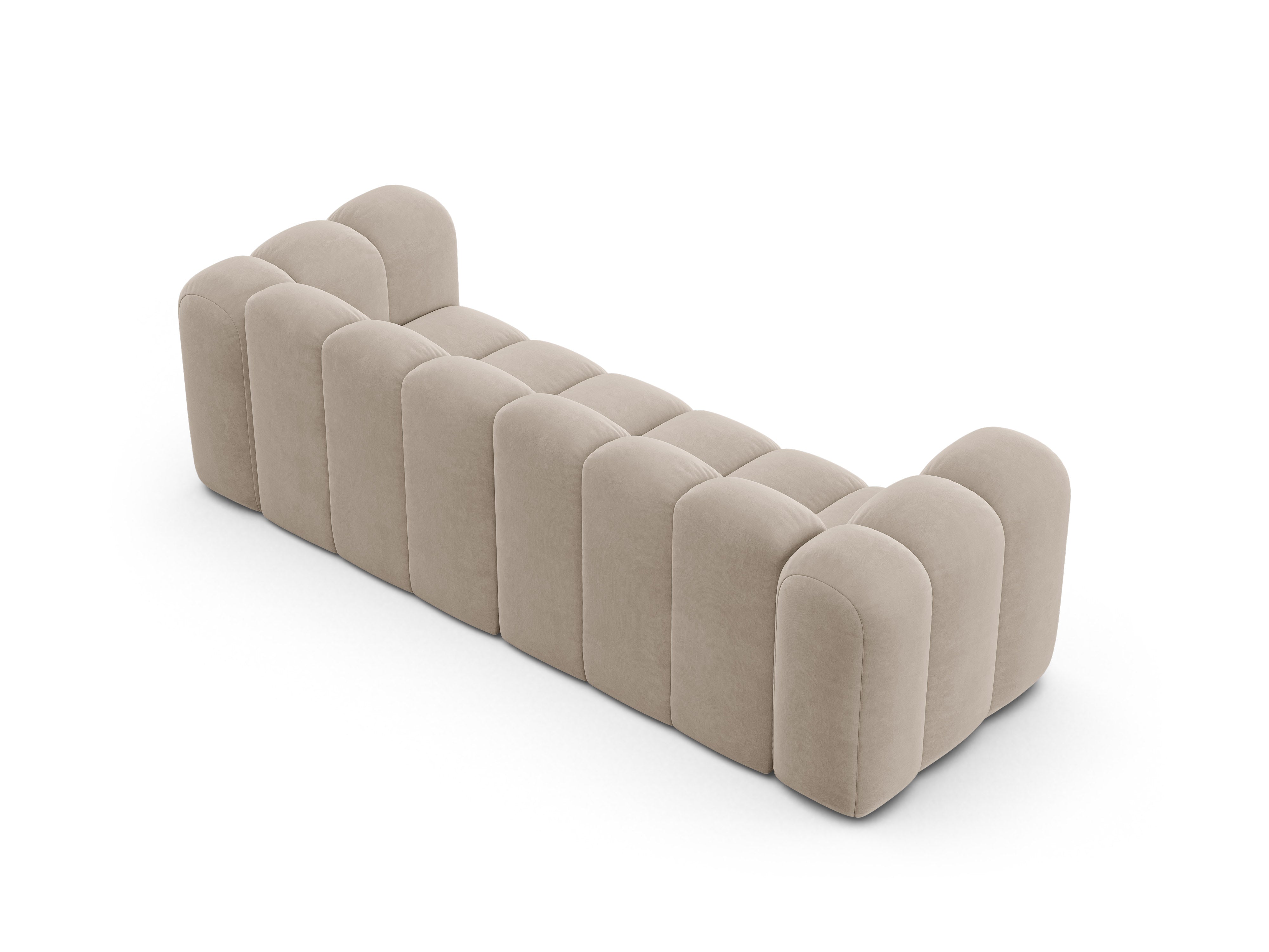 Sofa z jemného velúru 3-miestna LUPINE béžová