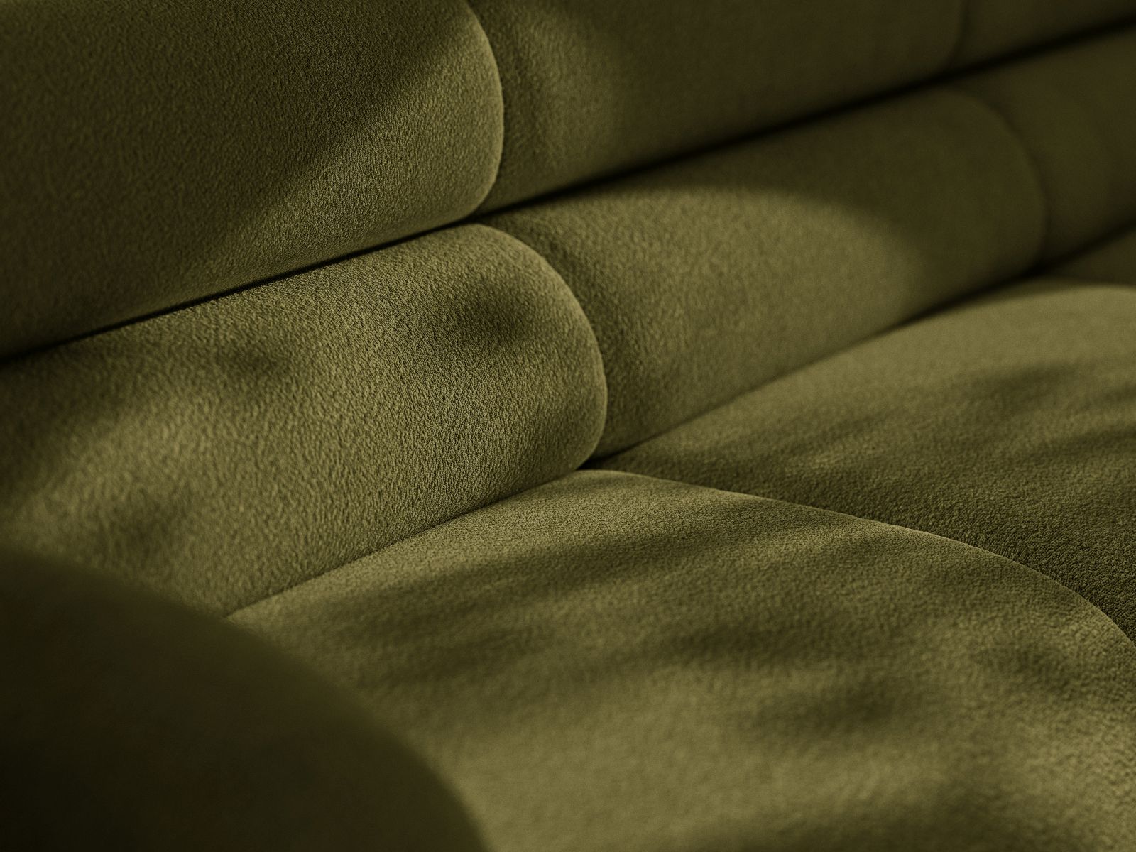 Sofa modulárna NEO - rohový modul olivový boucle