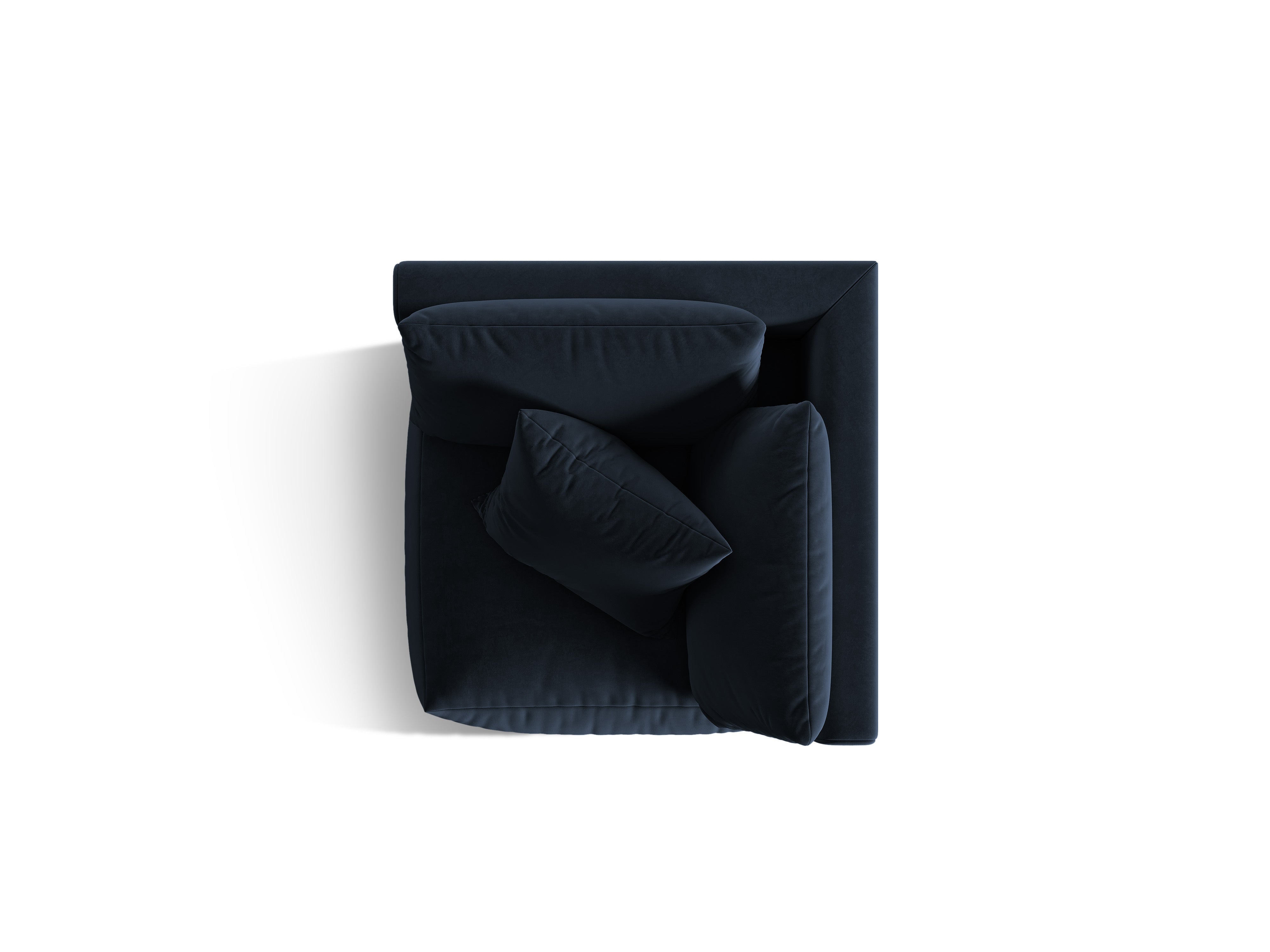 Velvet modular sofa CHRIS - corner element royal blue