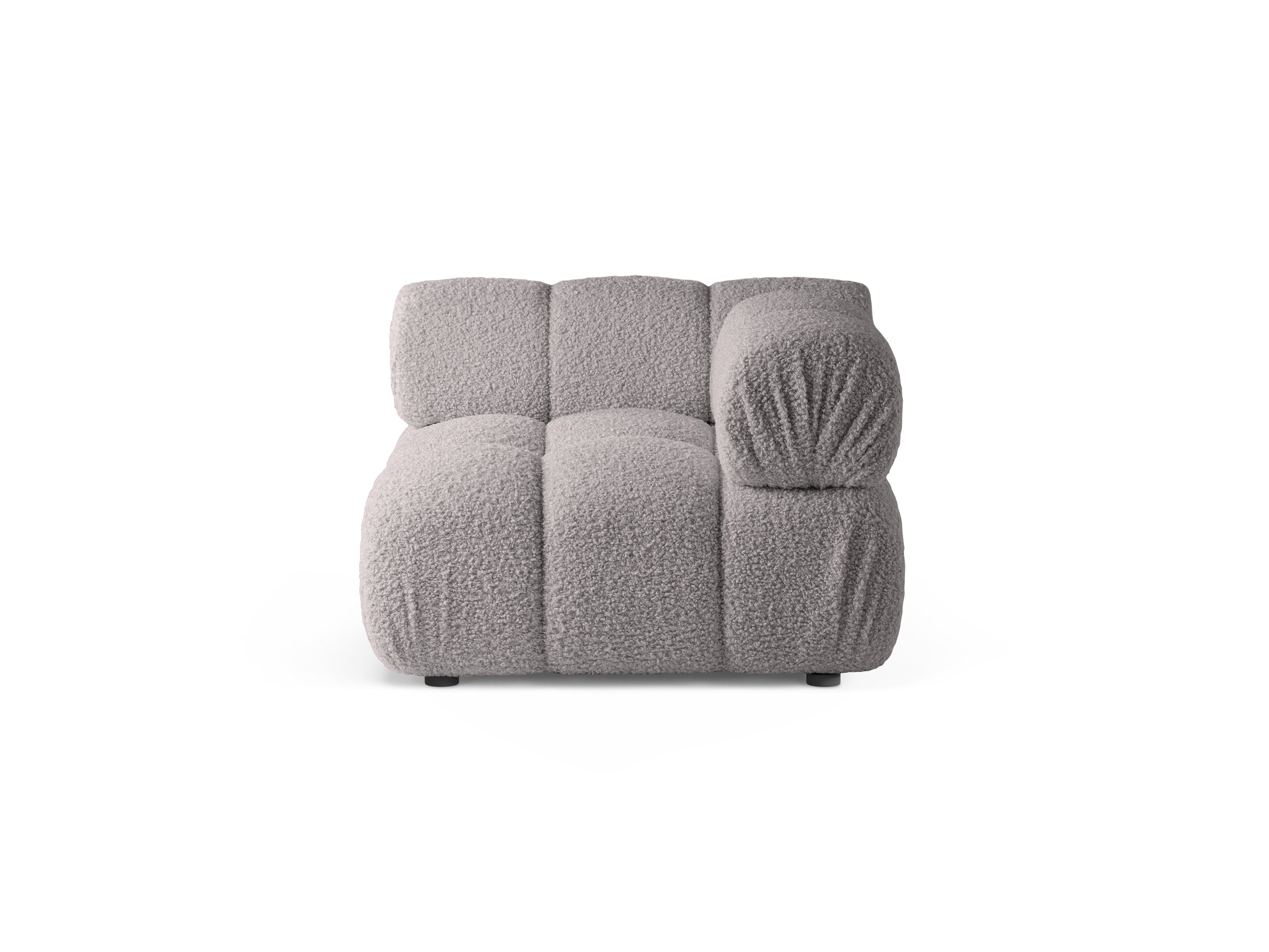 Sofa modulárna BELLIS - rohový modul šedý boucle