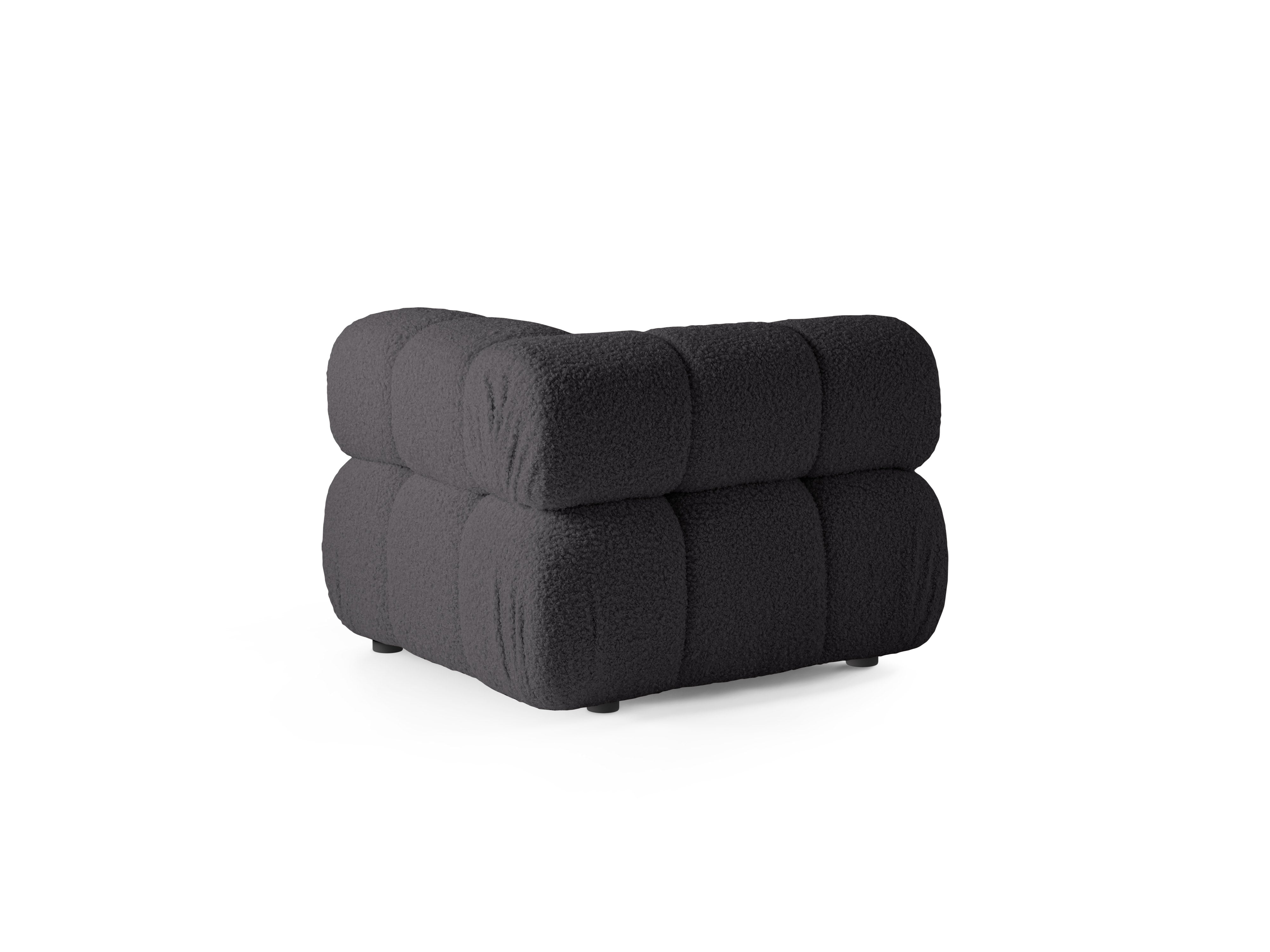 Sofa modulárna BELLIS - rohový modul grafitový boucle