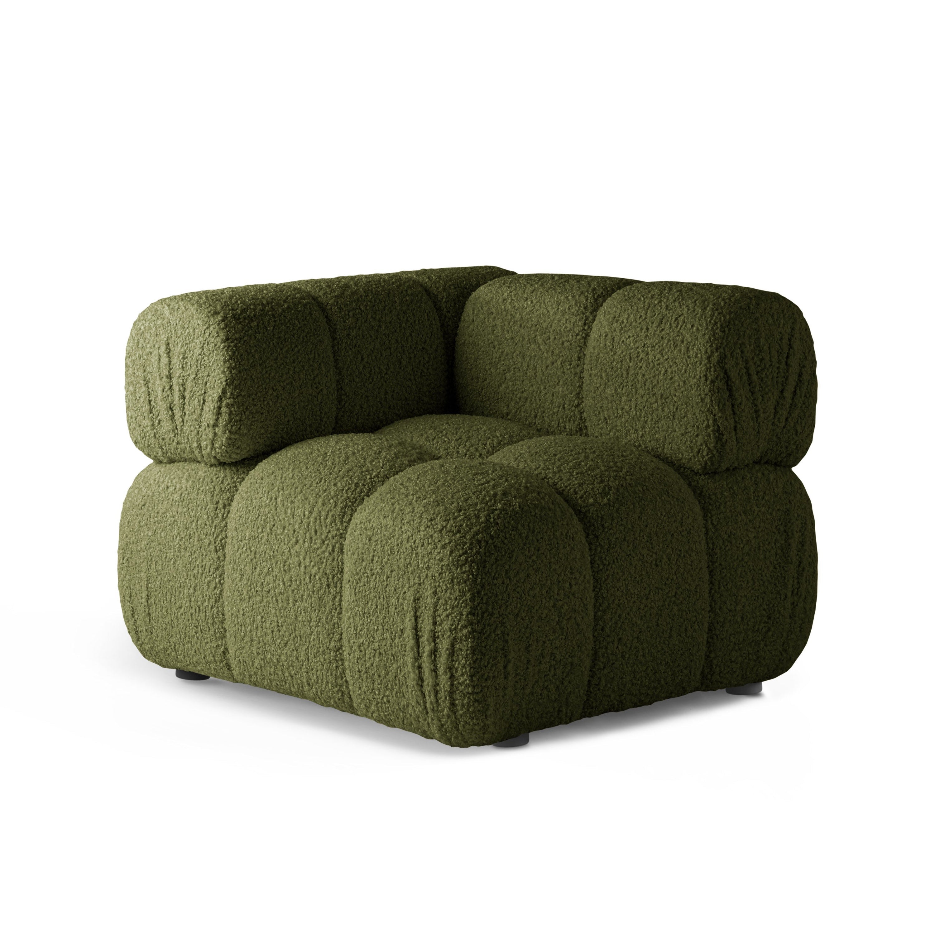 Sofa modulárna BELLIS - rohový modul zelený boucle