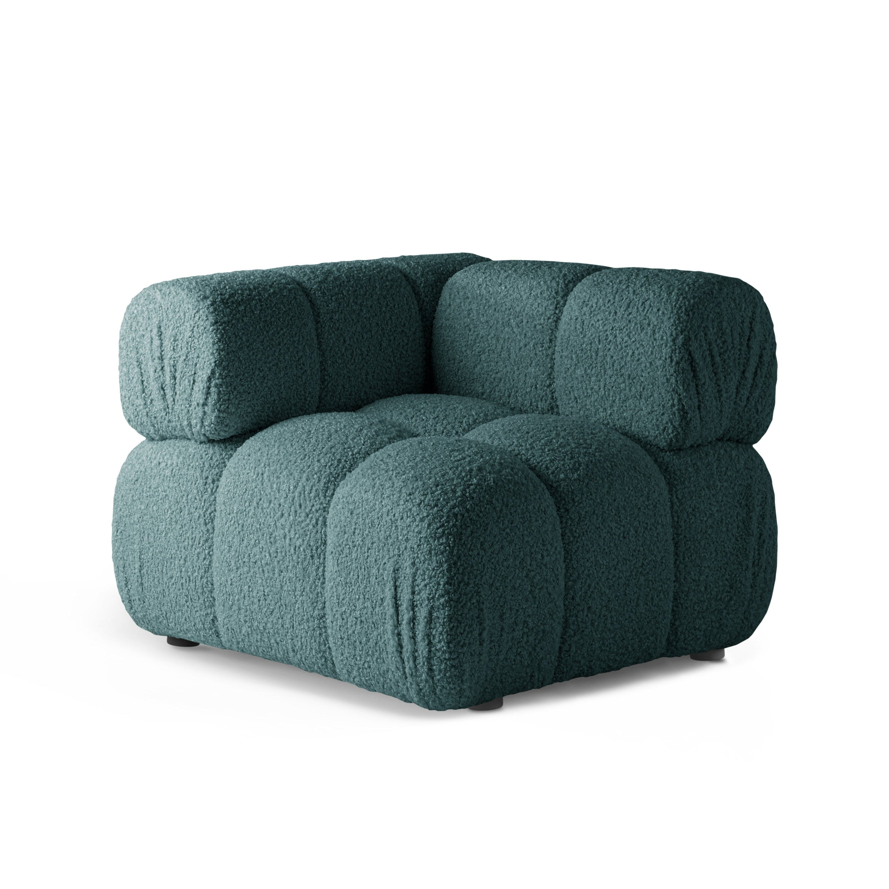 Sofa modulárna BELLIS - hlboký rohový modul v petrol boucle