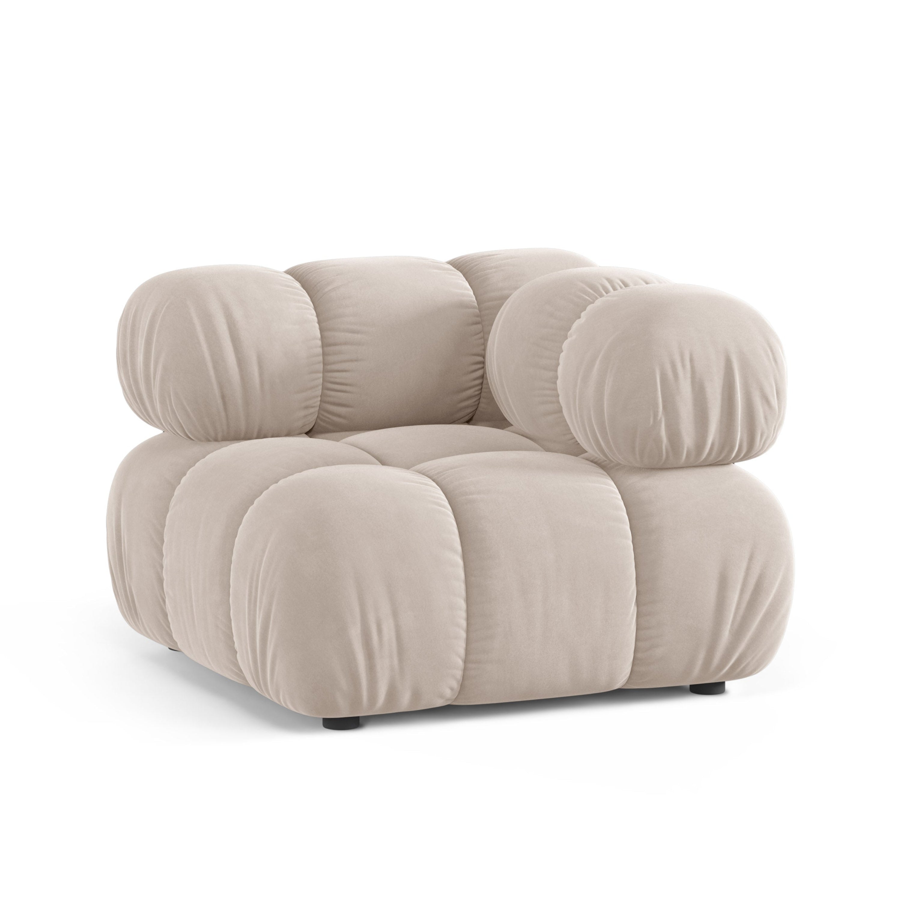 Sofa modulárna BELLIS - rohový modul svetlo béžový zamat