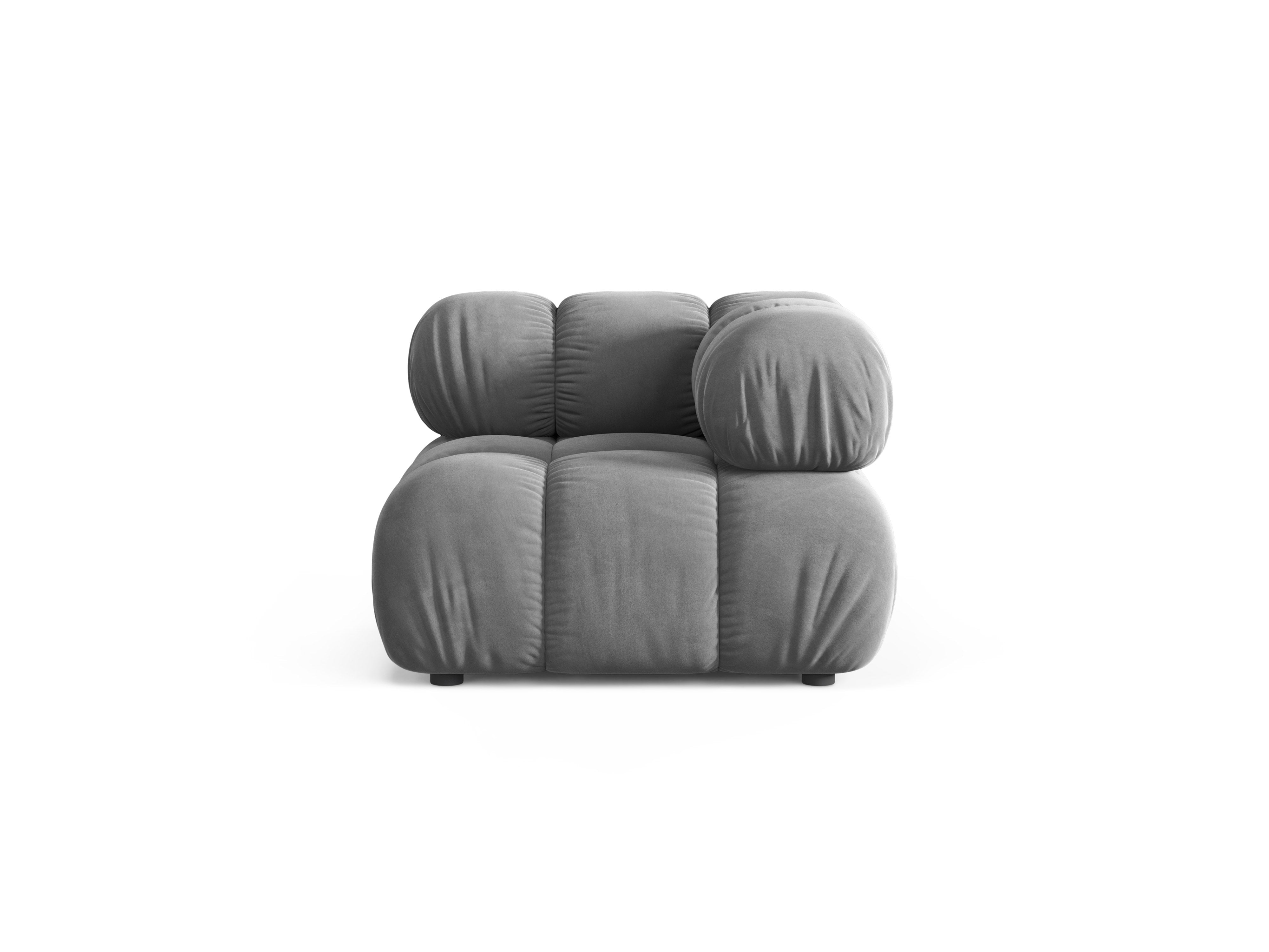 Sofa modulárna BELLIS - rohový modul šedý zamat