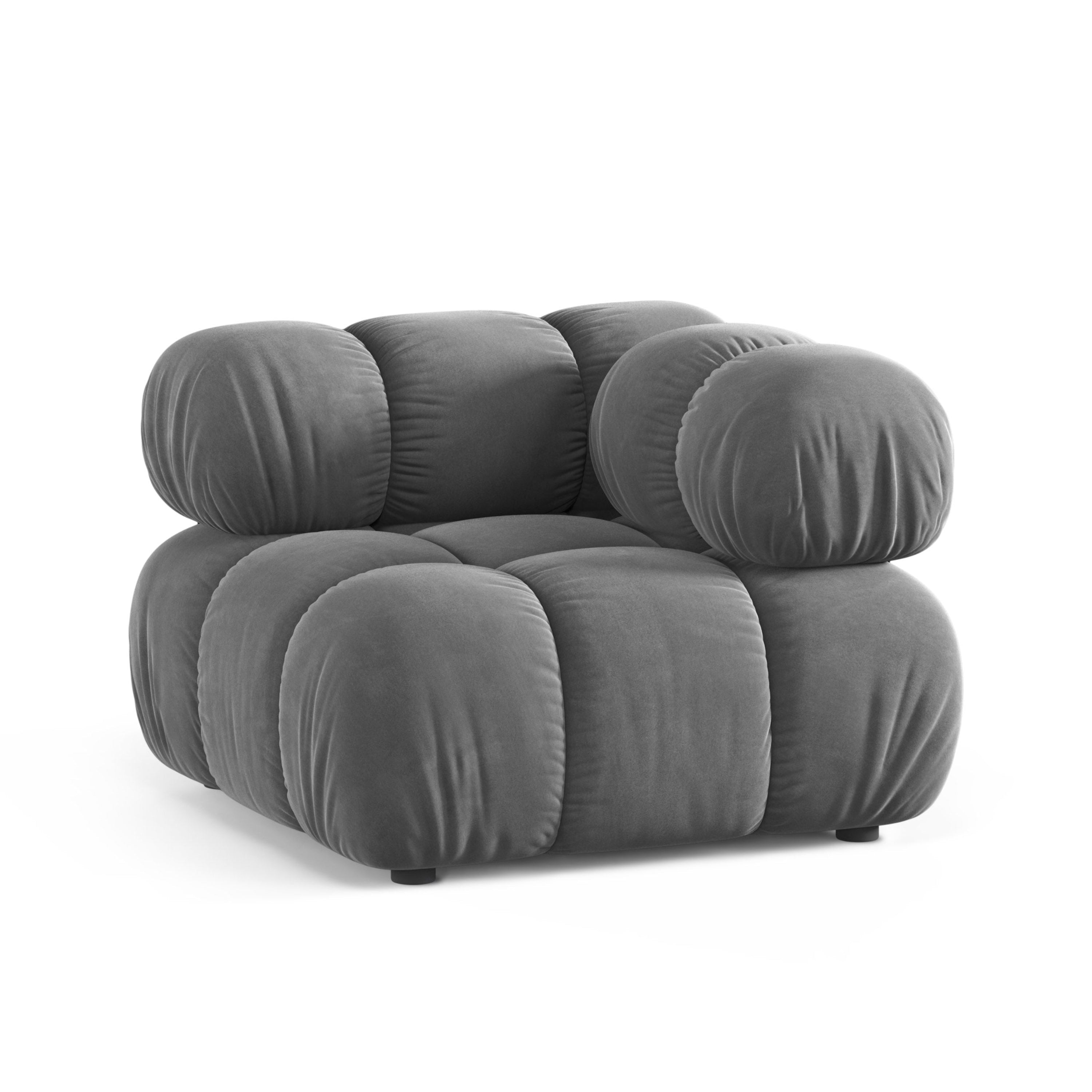 Sofa modulárna BELLIS - rohový modul šedý zamat