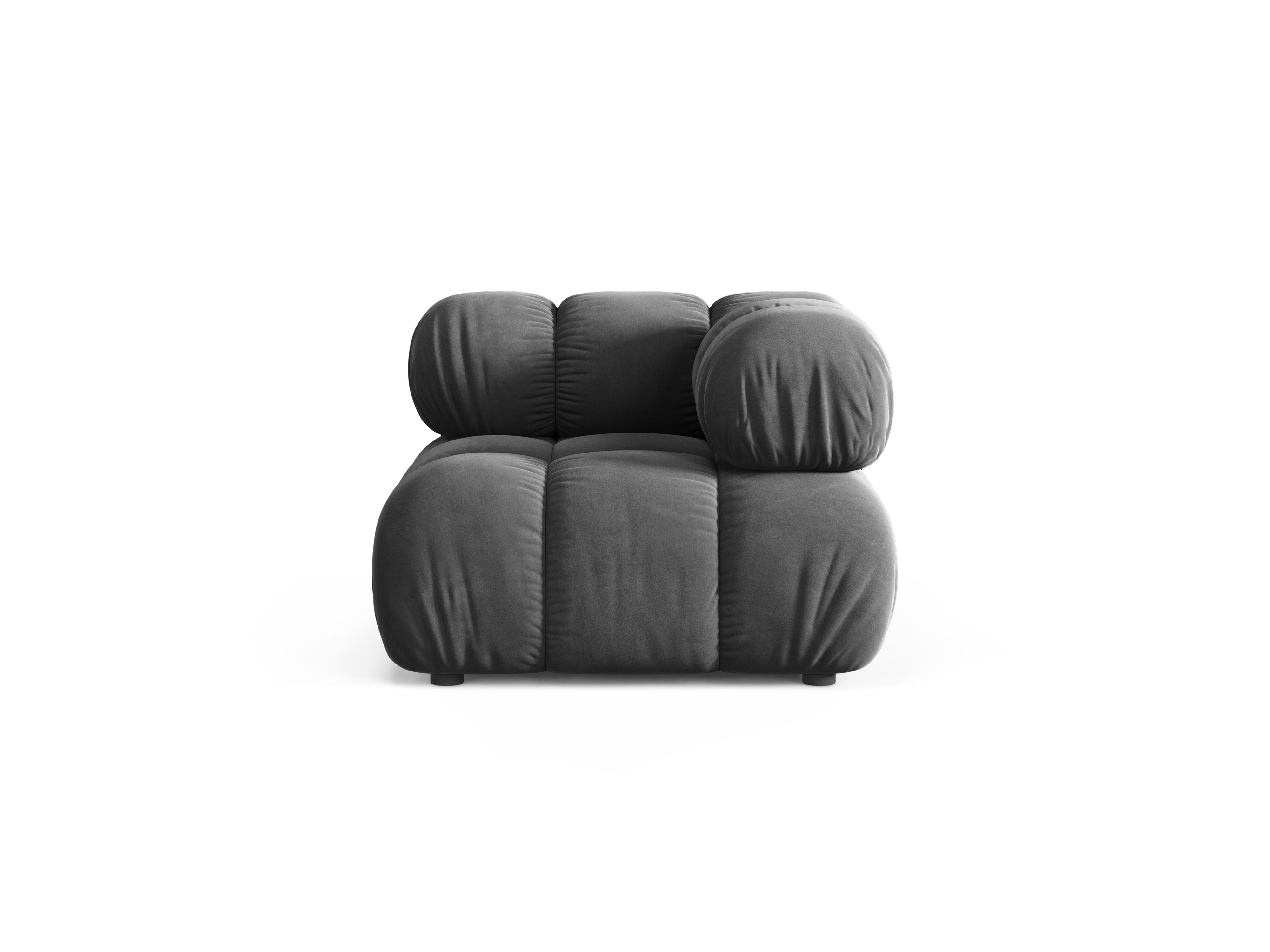 Sofa modulárna BELLIS - rohový modul tmavosivý zamat