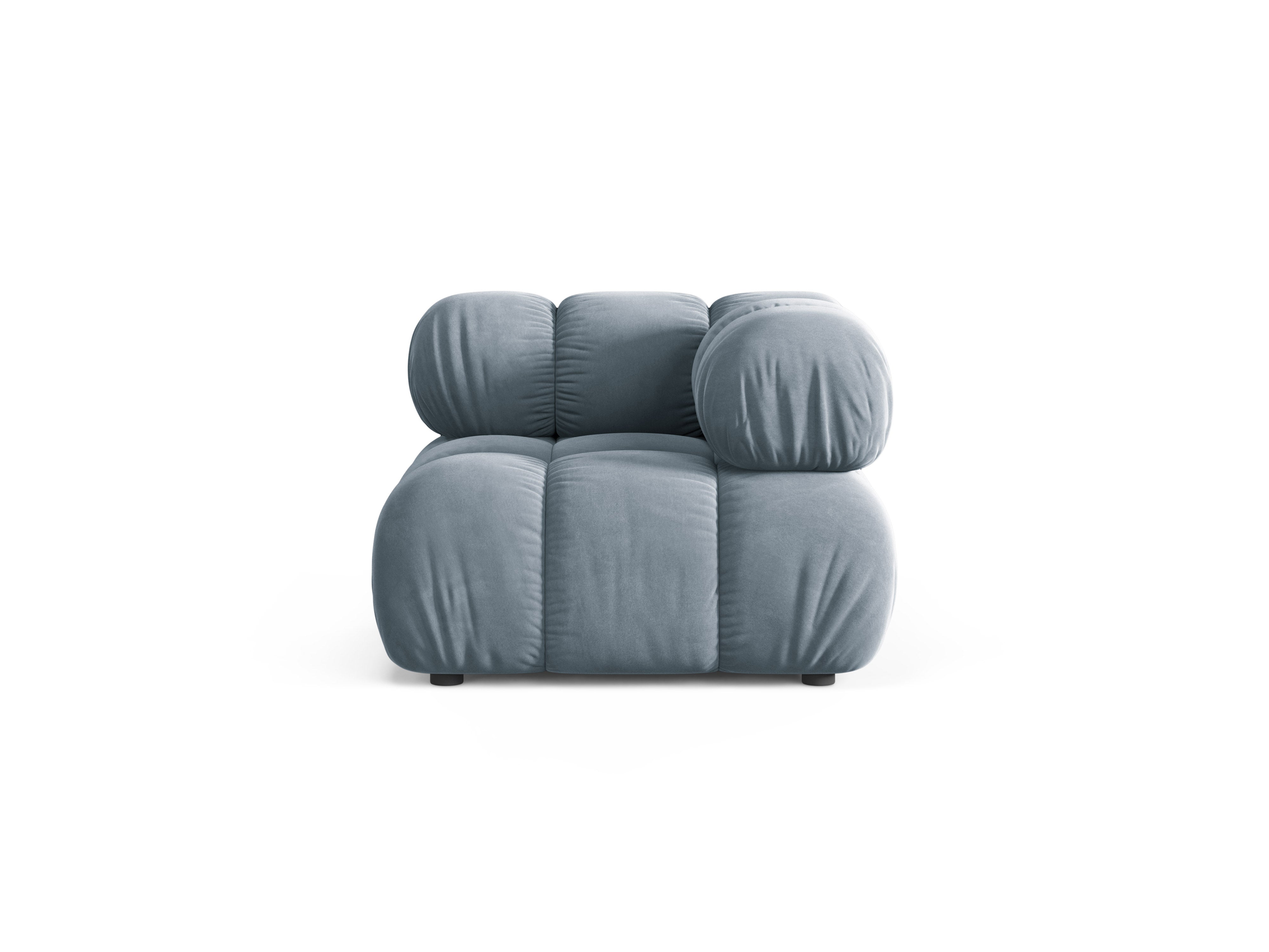 Sofa modulárna z jemného zamatového materiálu BELLIS - modrý rohový modul