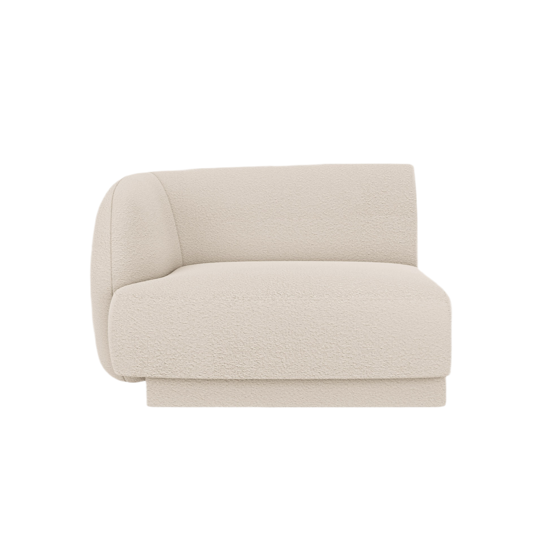 MILEY Modular Sofa - Left-Side Beige Boucle Module