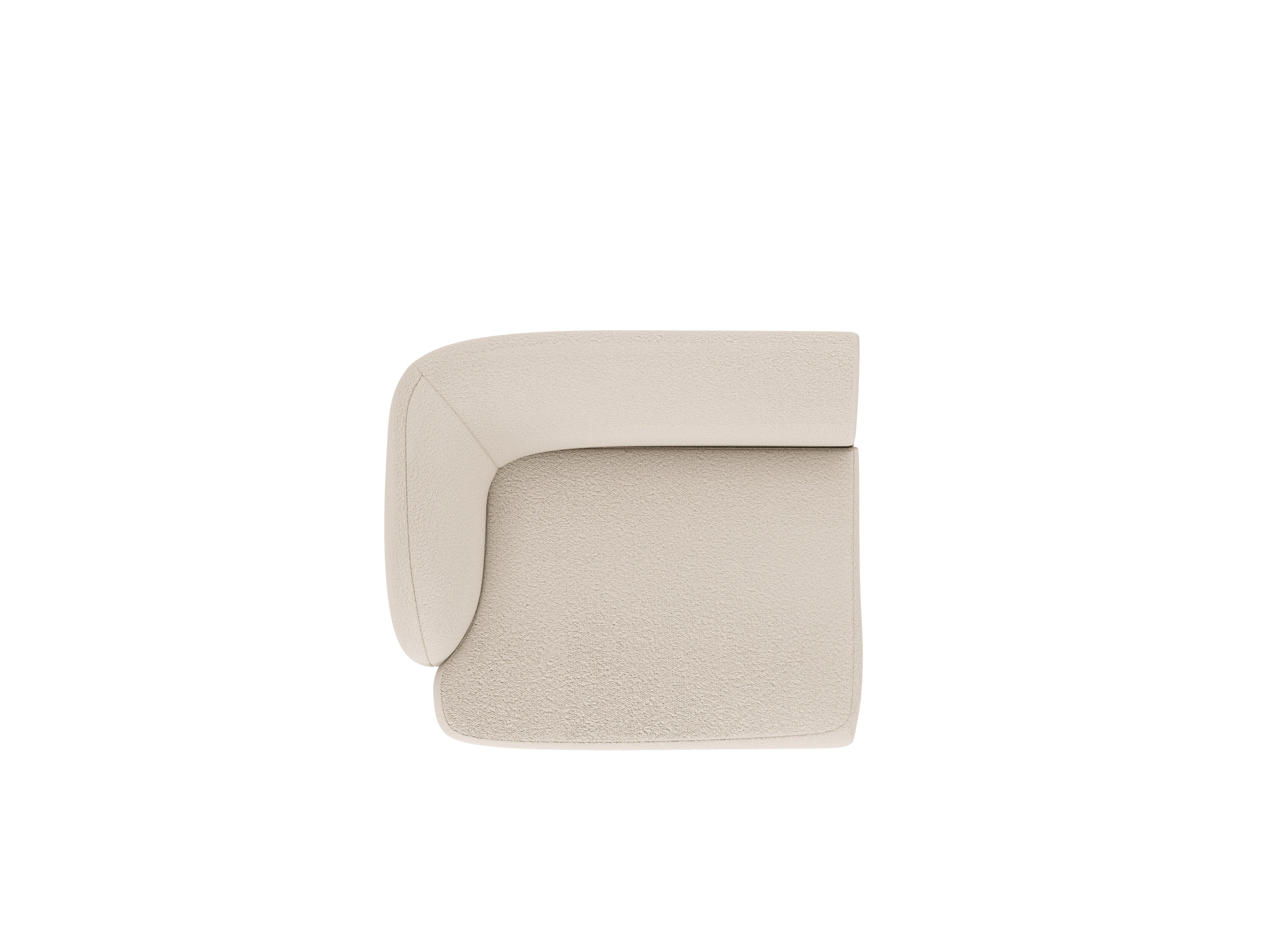 MILEY Modular Sofa - Left-Side Beige Boucle Module