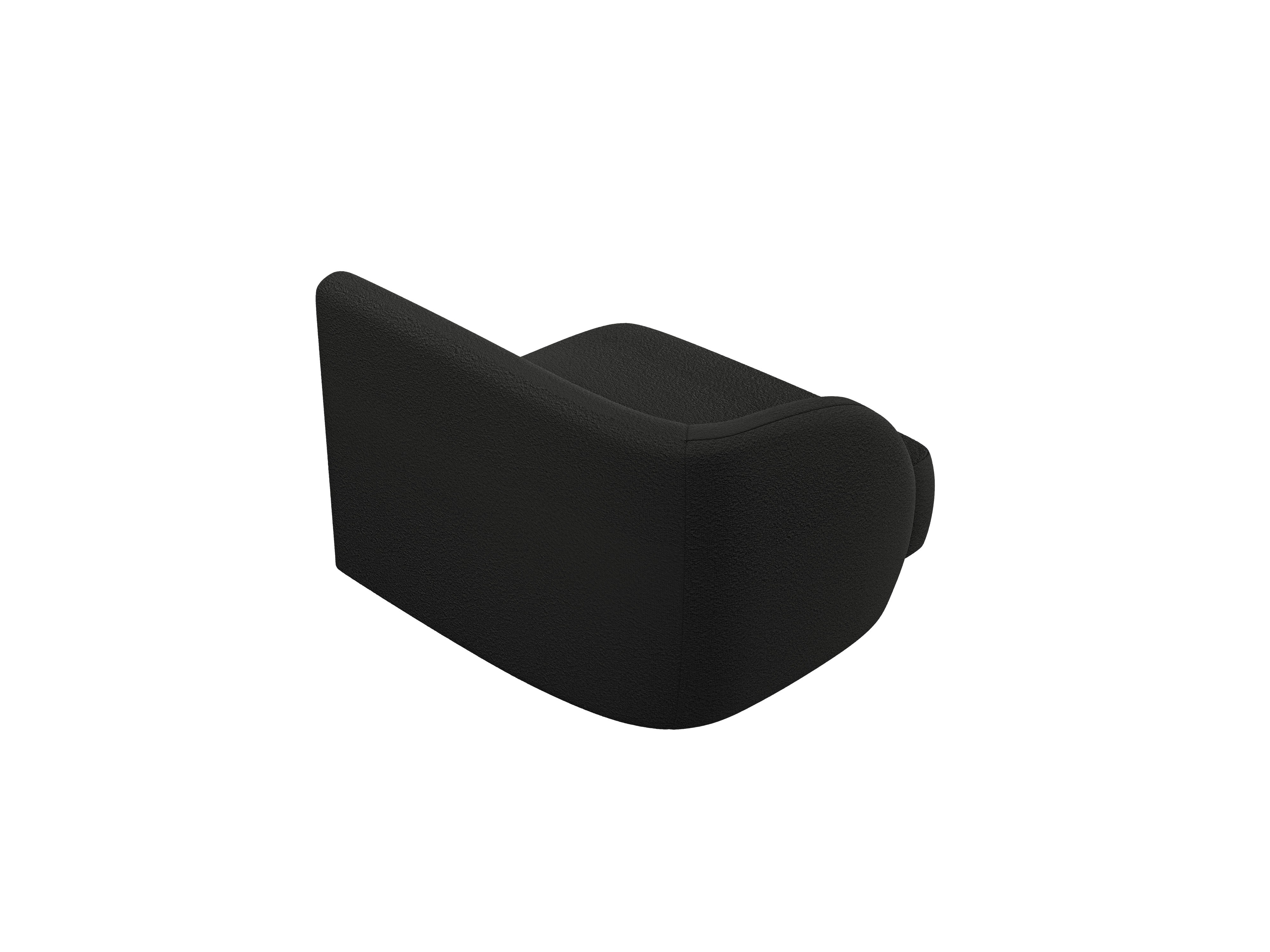 Modulová pohovka MILEY - ľavý modul čierny boucle