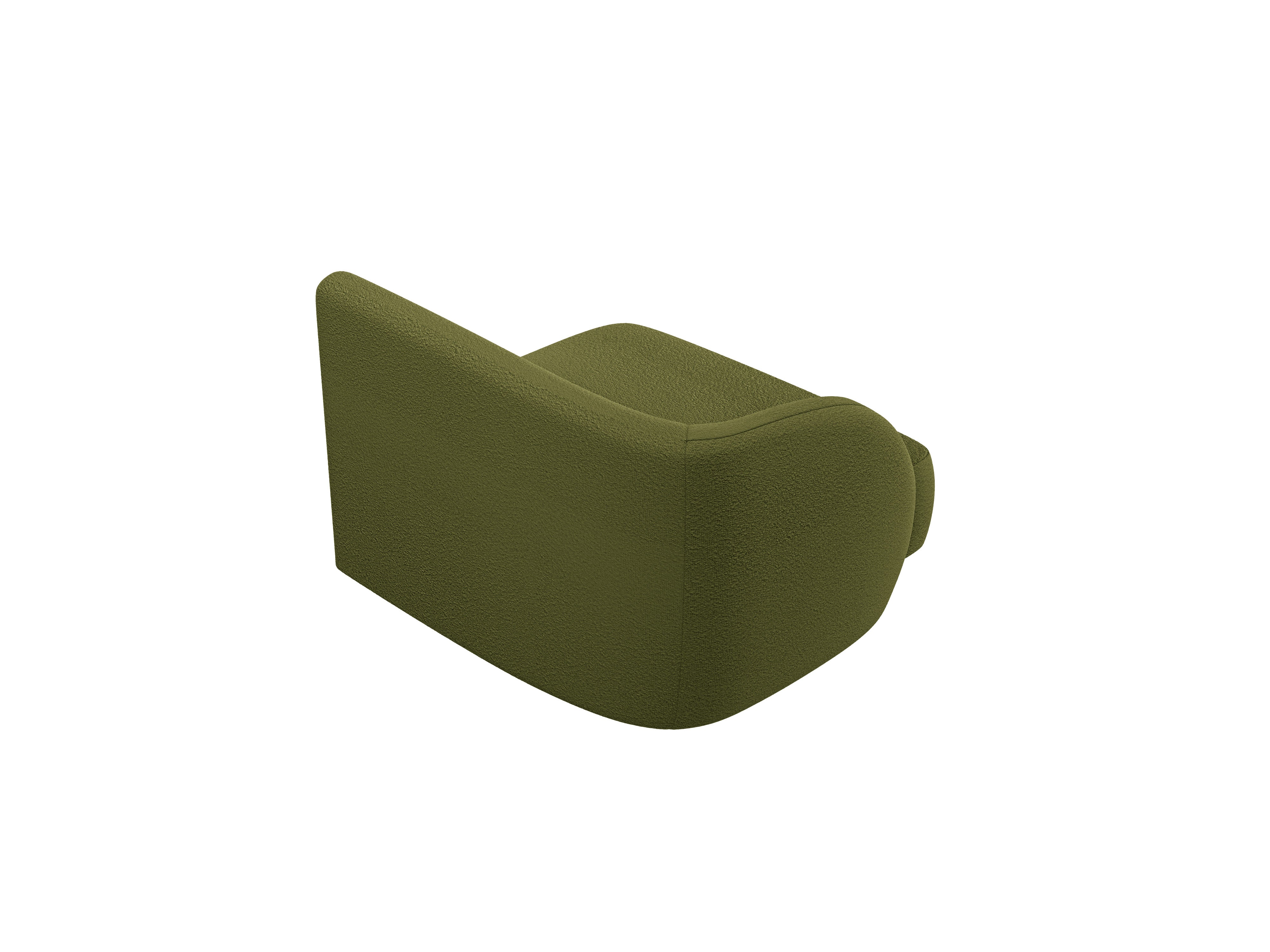 Sofa modulárna MILEY - modul ľavostranný zelený boucle