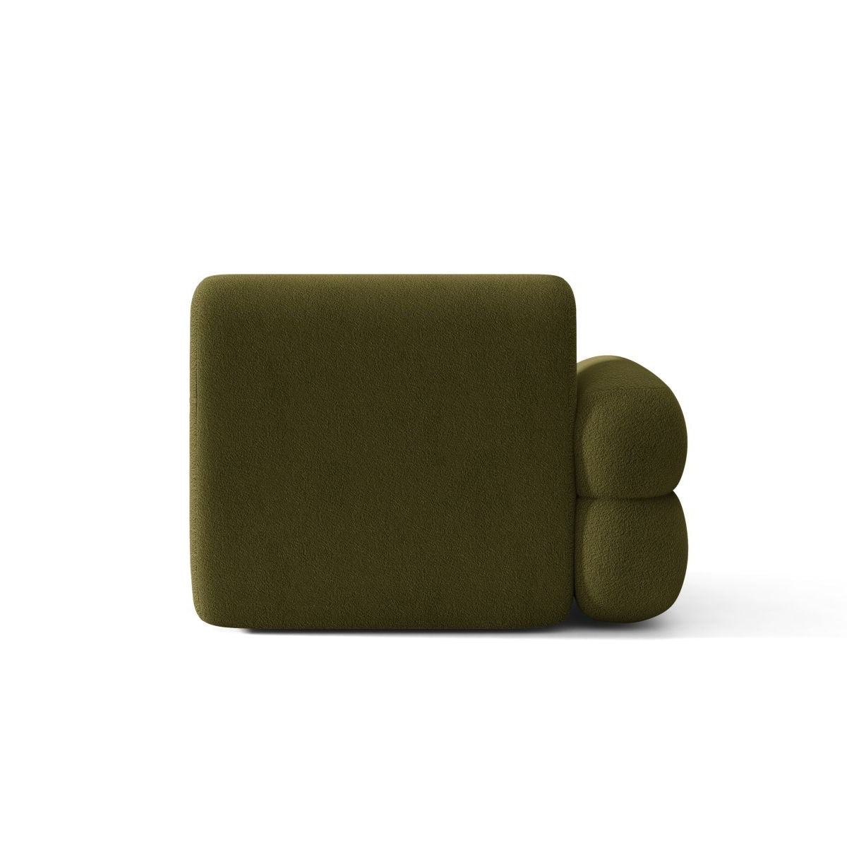 Sofa modulárna NEO - ľavý modul olivový boucle