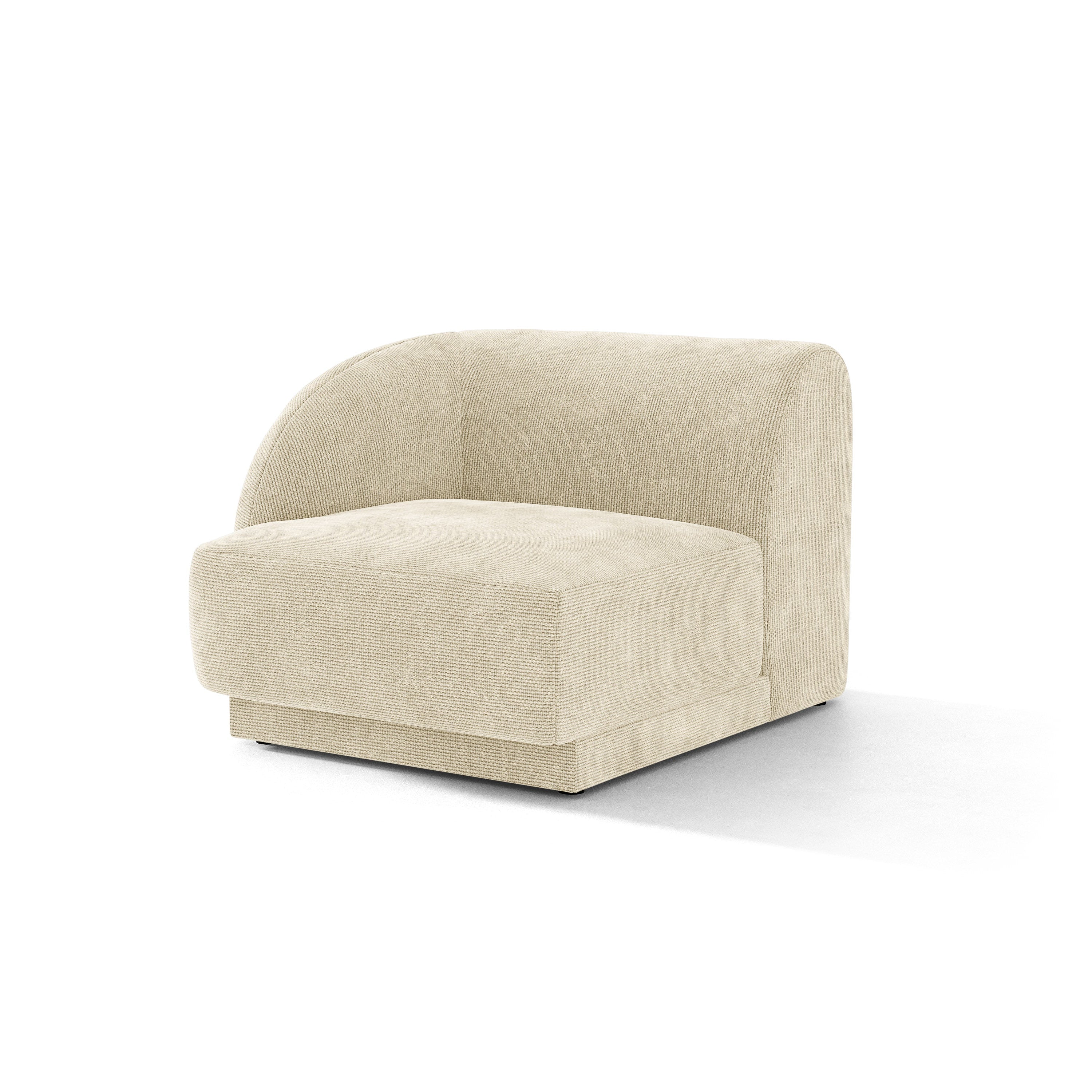 Sofa modulárna MILEY - modul ľavostranný svetlo béžový šenil hodvábny