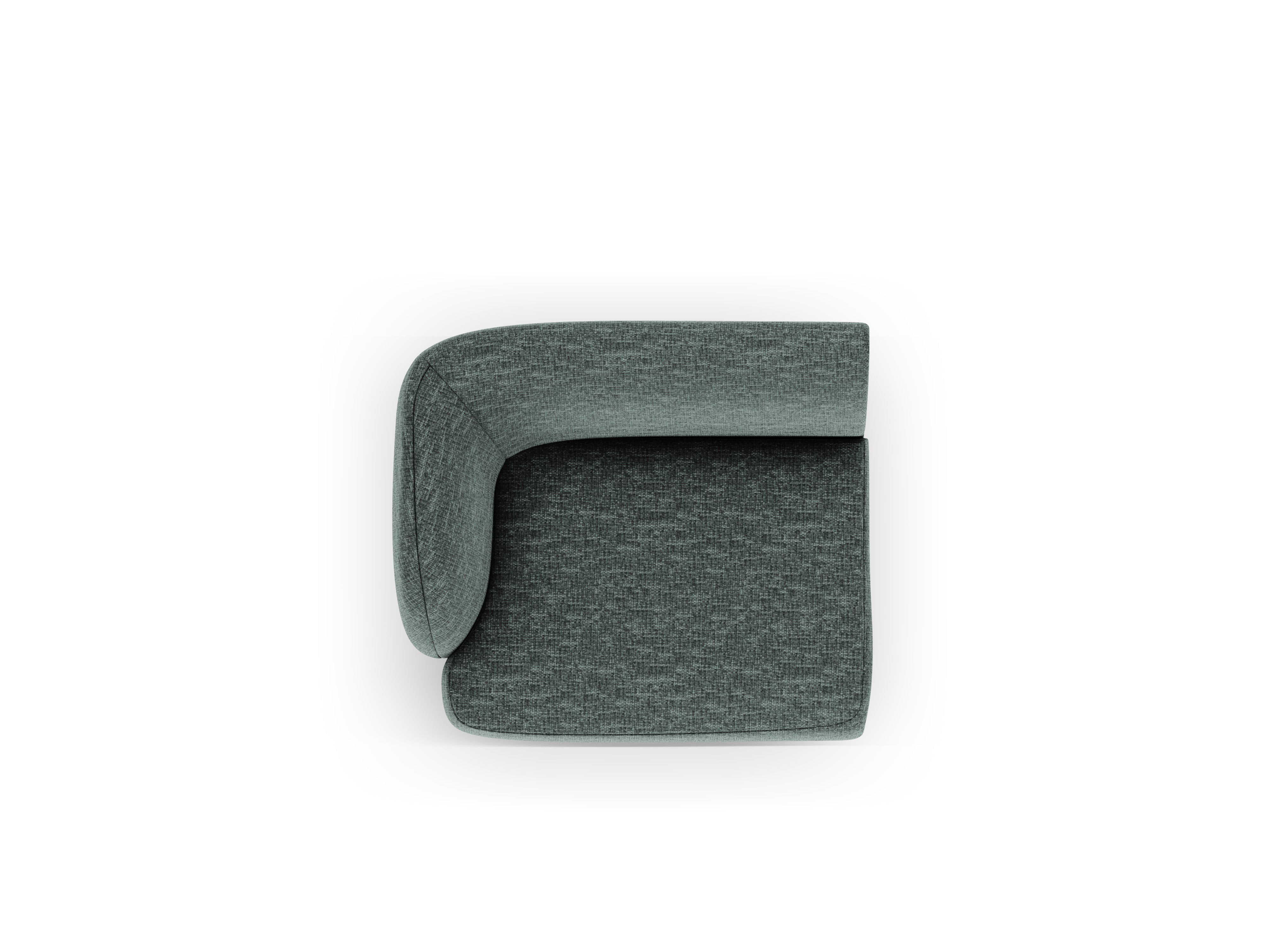 Modulová pohovka MILEY - ľavý modul modrý petrol z jemného šenilu