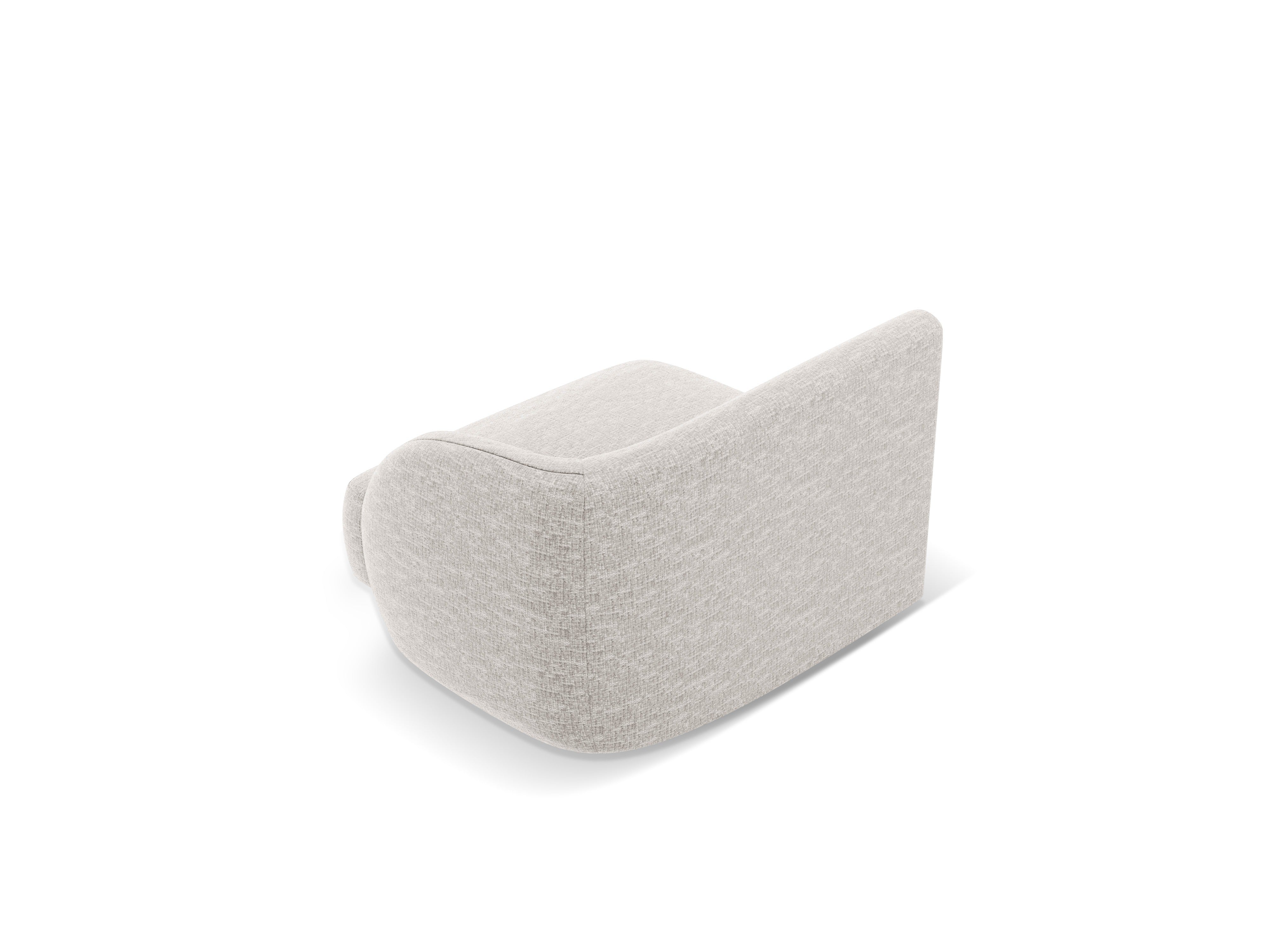 Modulová pohovka MILEY - pravý modul svetlosivý šenil hodvábny