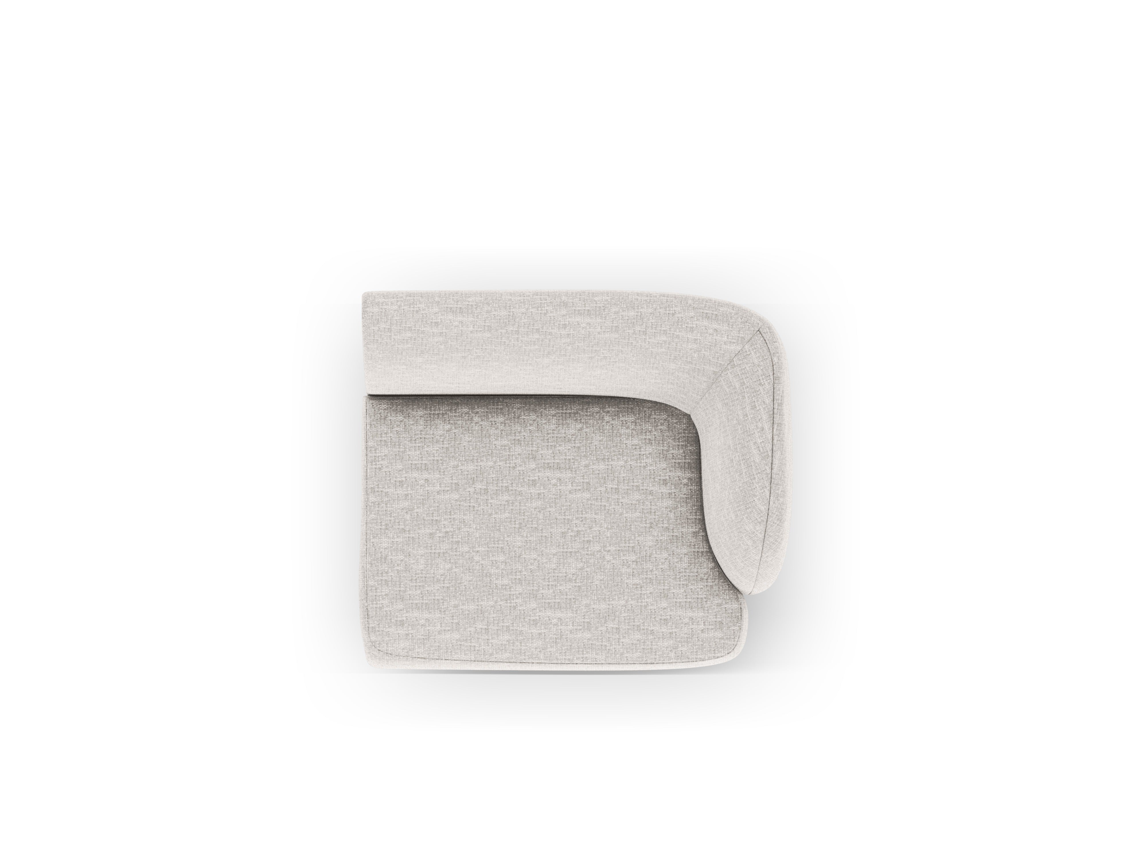 Modulová pohovka MILEY - pravý modul svetlosivý šenil hodvábny