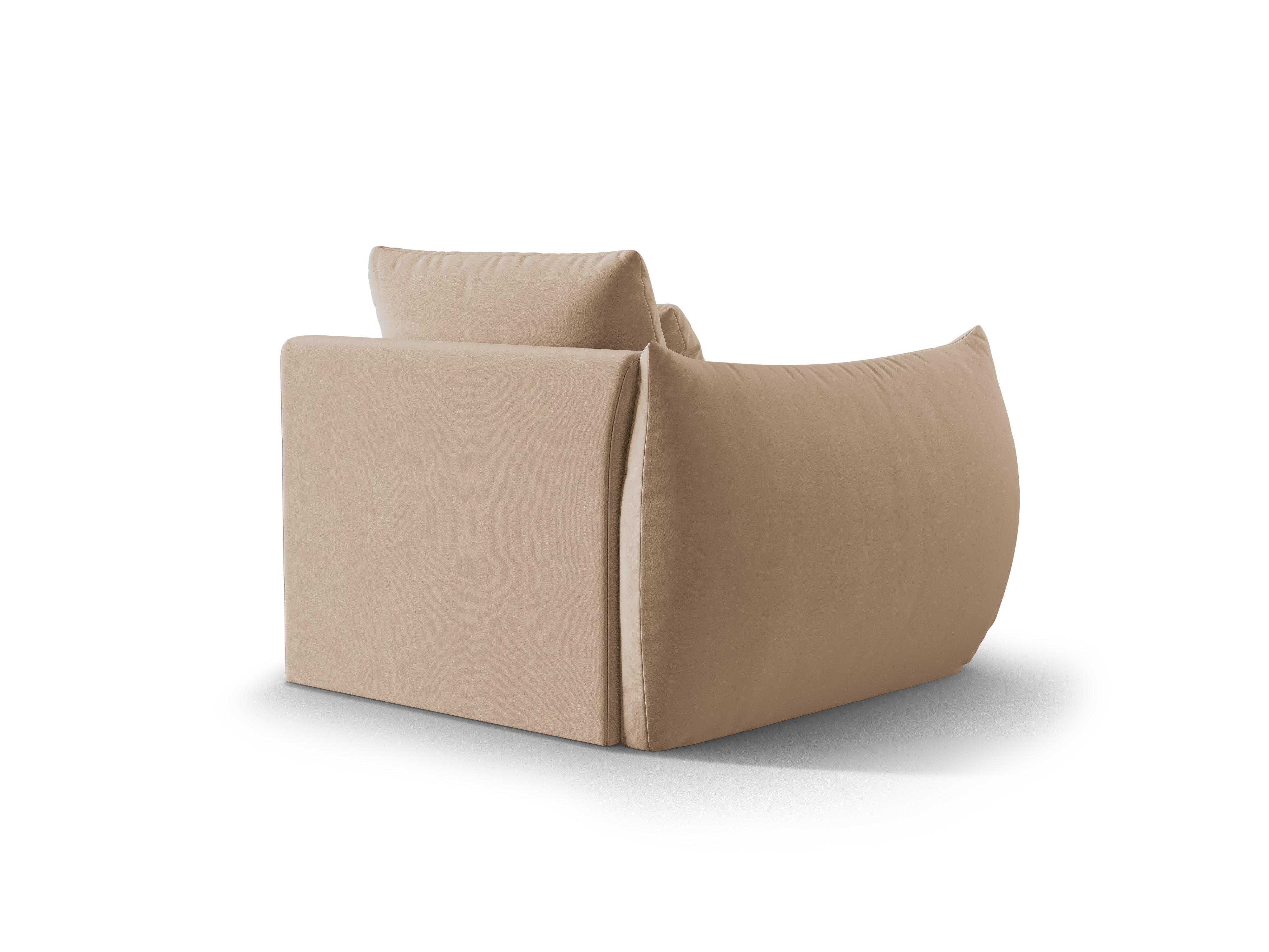 Velvet modular sofa BLOOM - left-side element sand