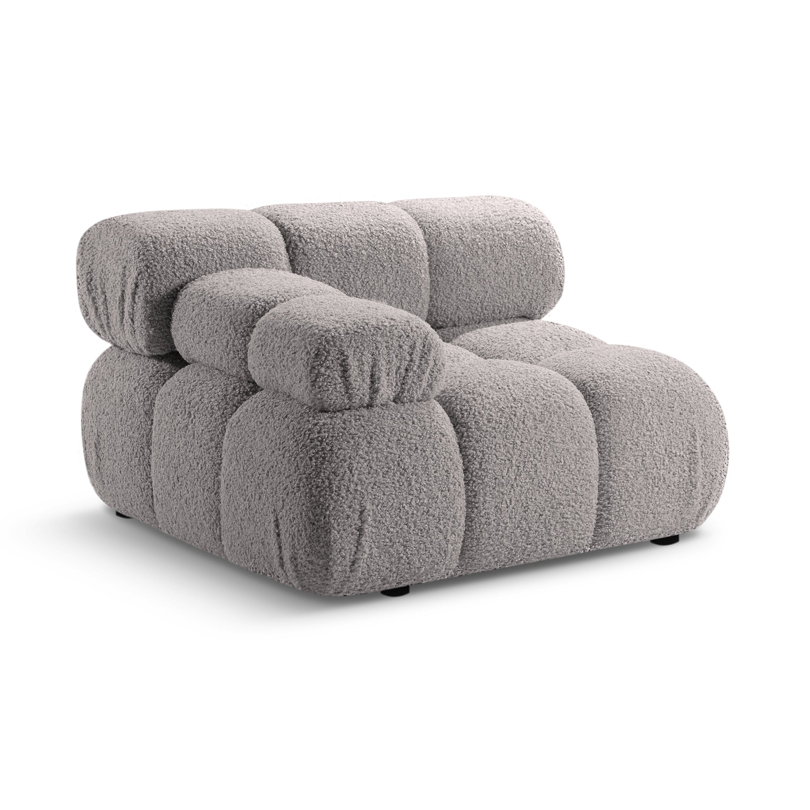 Sofa modulárna BELLIS - ľavý modul šedý boucle