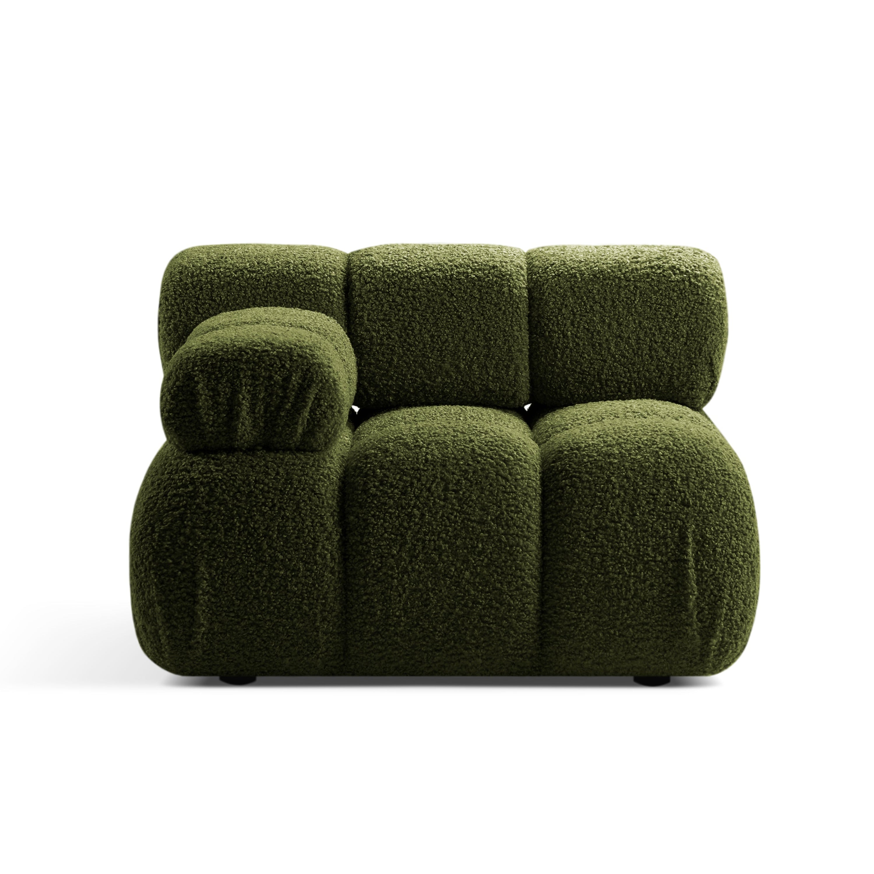 Sofa modulárna BELLIS - ľavý modul v zelenej boucle