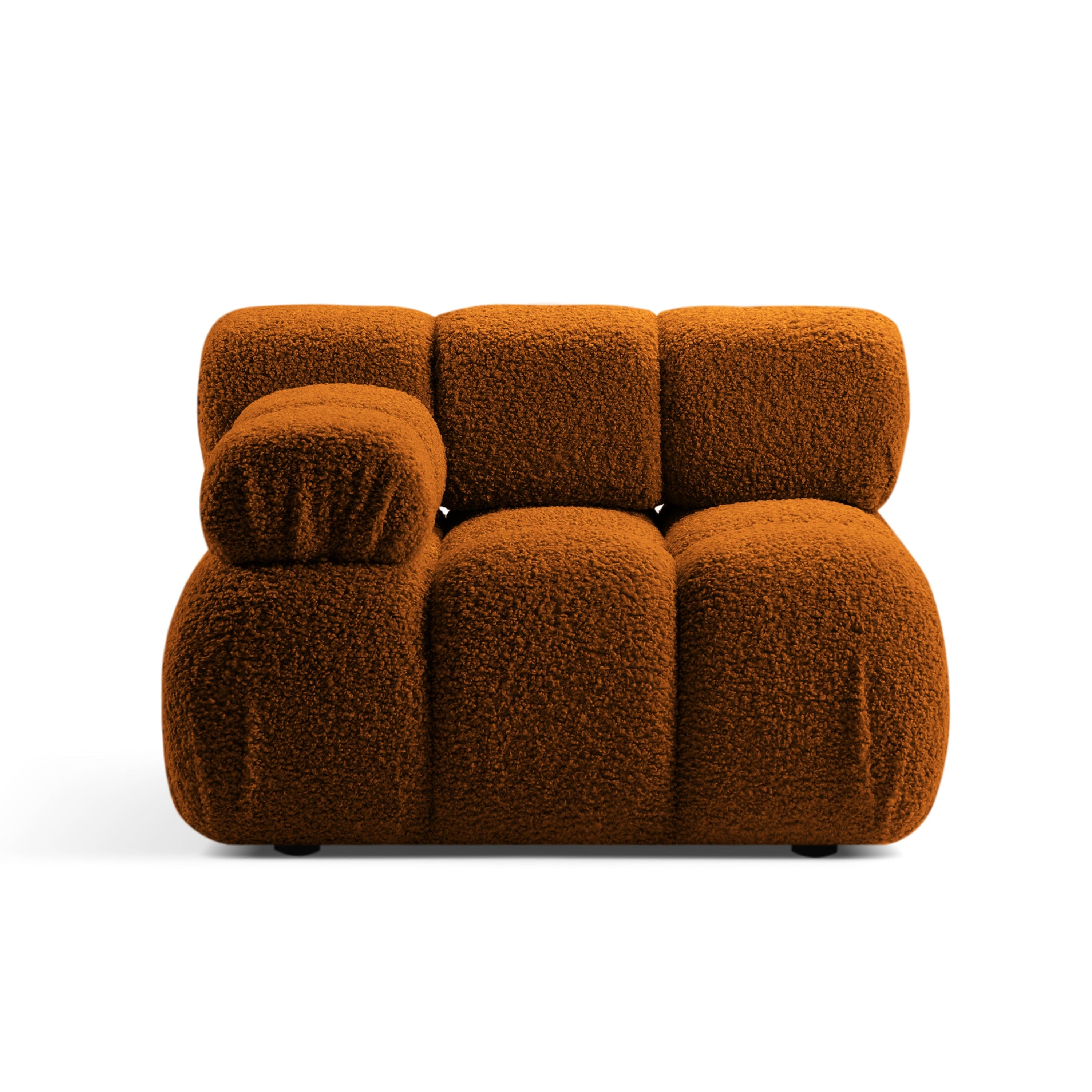 Sofa modulárna BELLIS - ľavý modul tehlový boucle