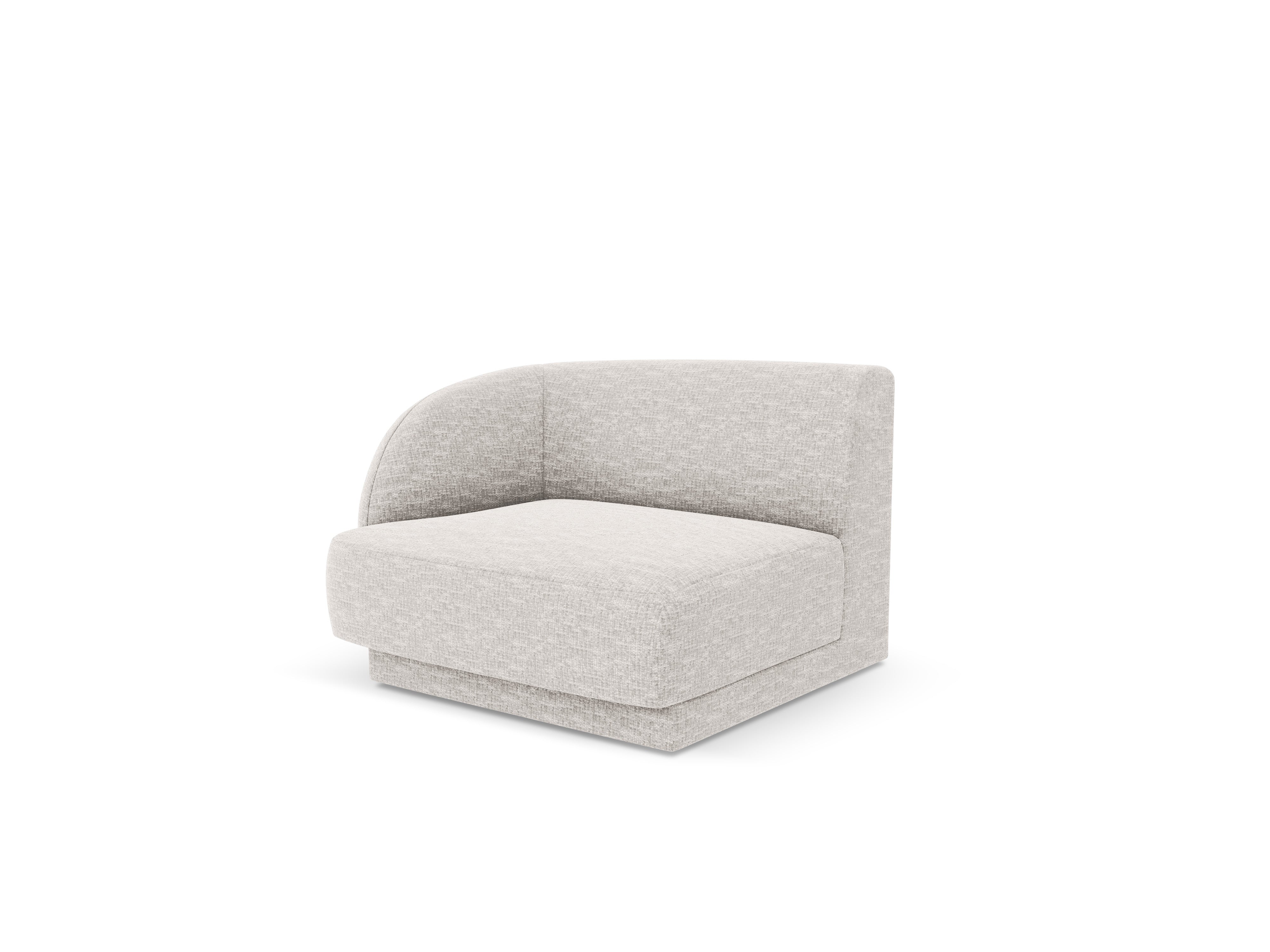 MILEY Modular Sofa - Left-Side Module in Gray Chenille
