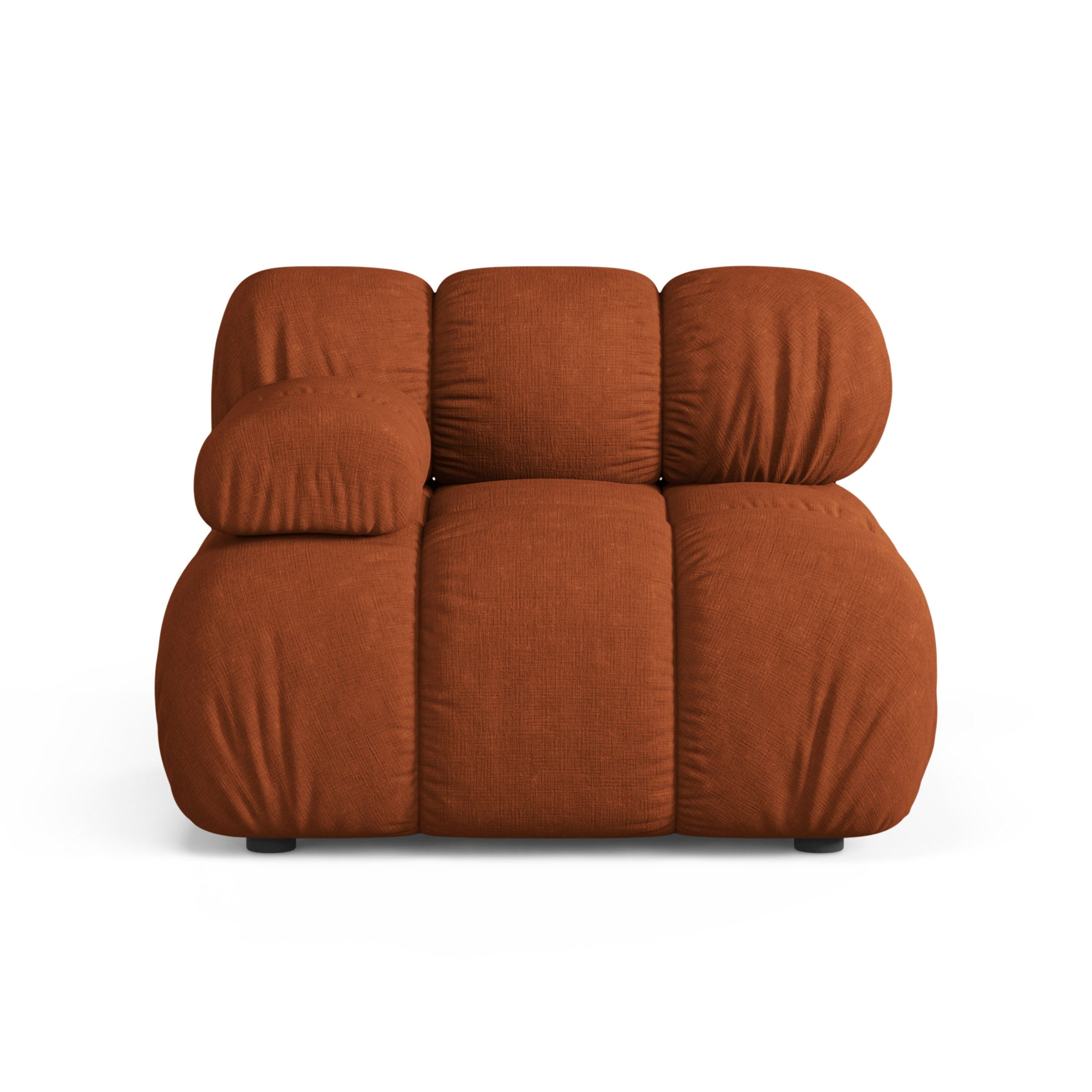 Sofa modulárna BELLIS - ľavý modul tehlovej farby