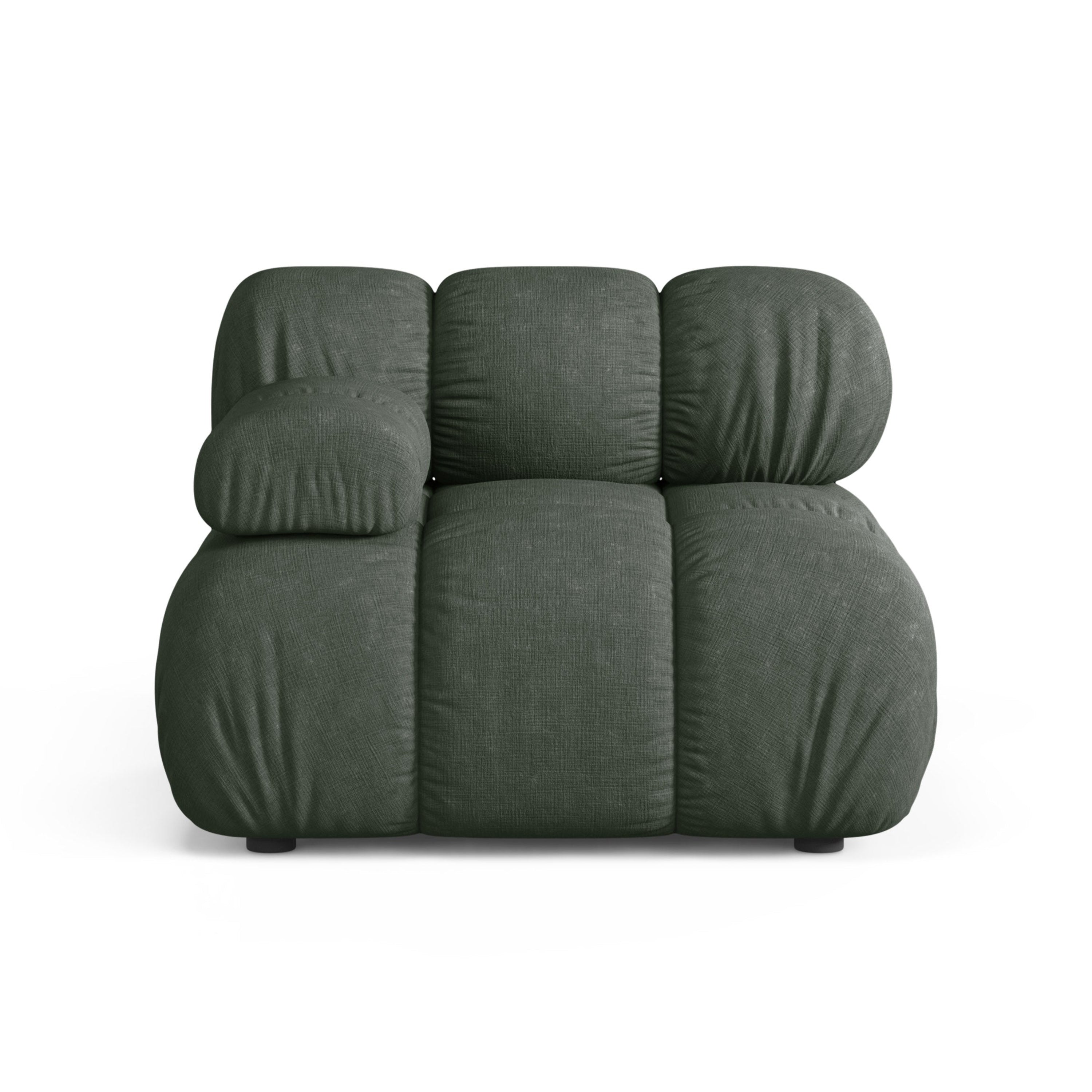 Sofa modulárna BELLIS - ľavý modul tmavozelený
