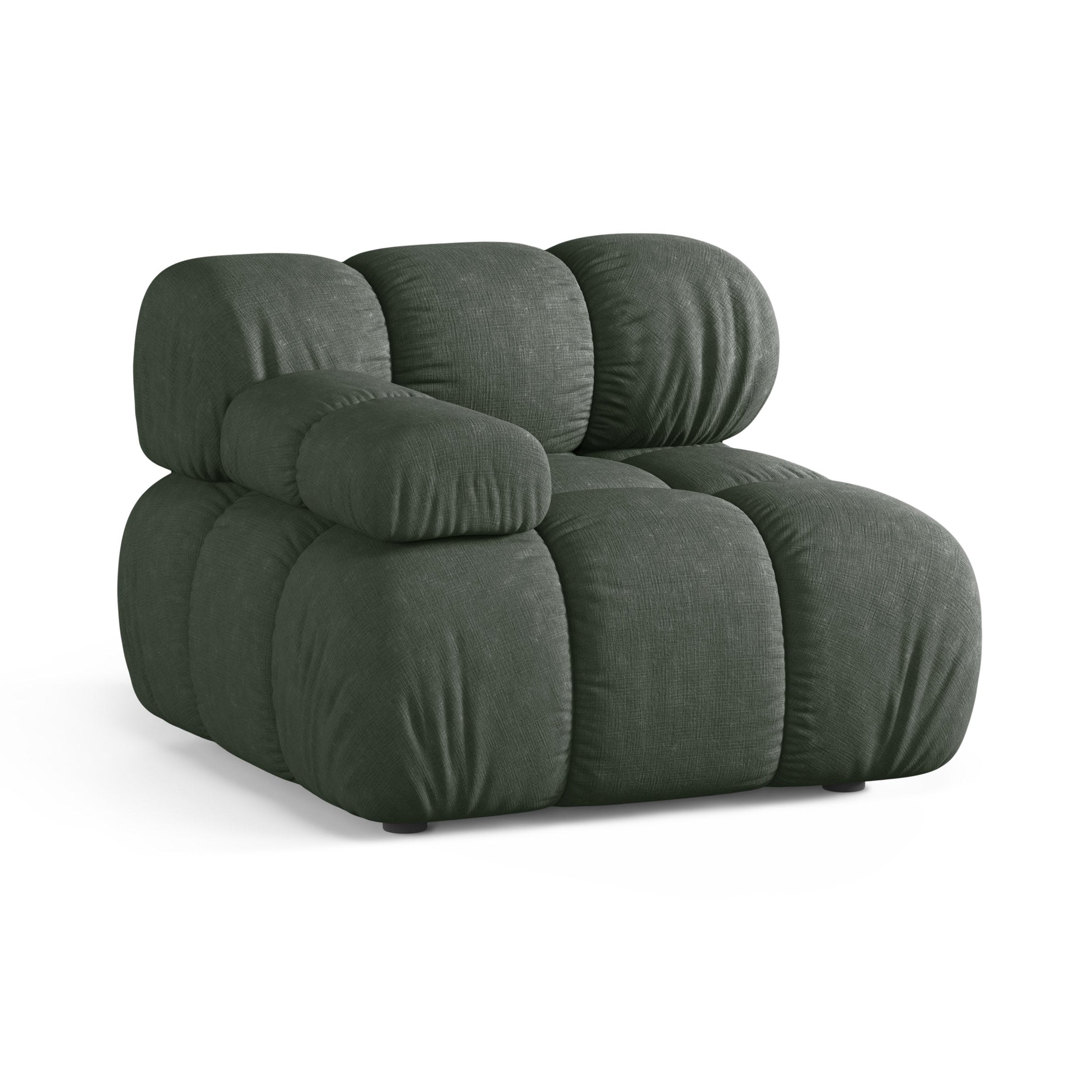 Sofa modulárna BELLIS - ľavý modul tmavozelený