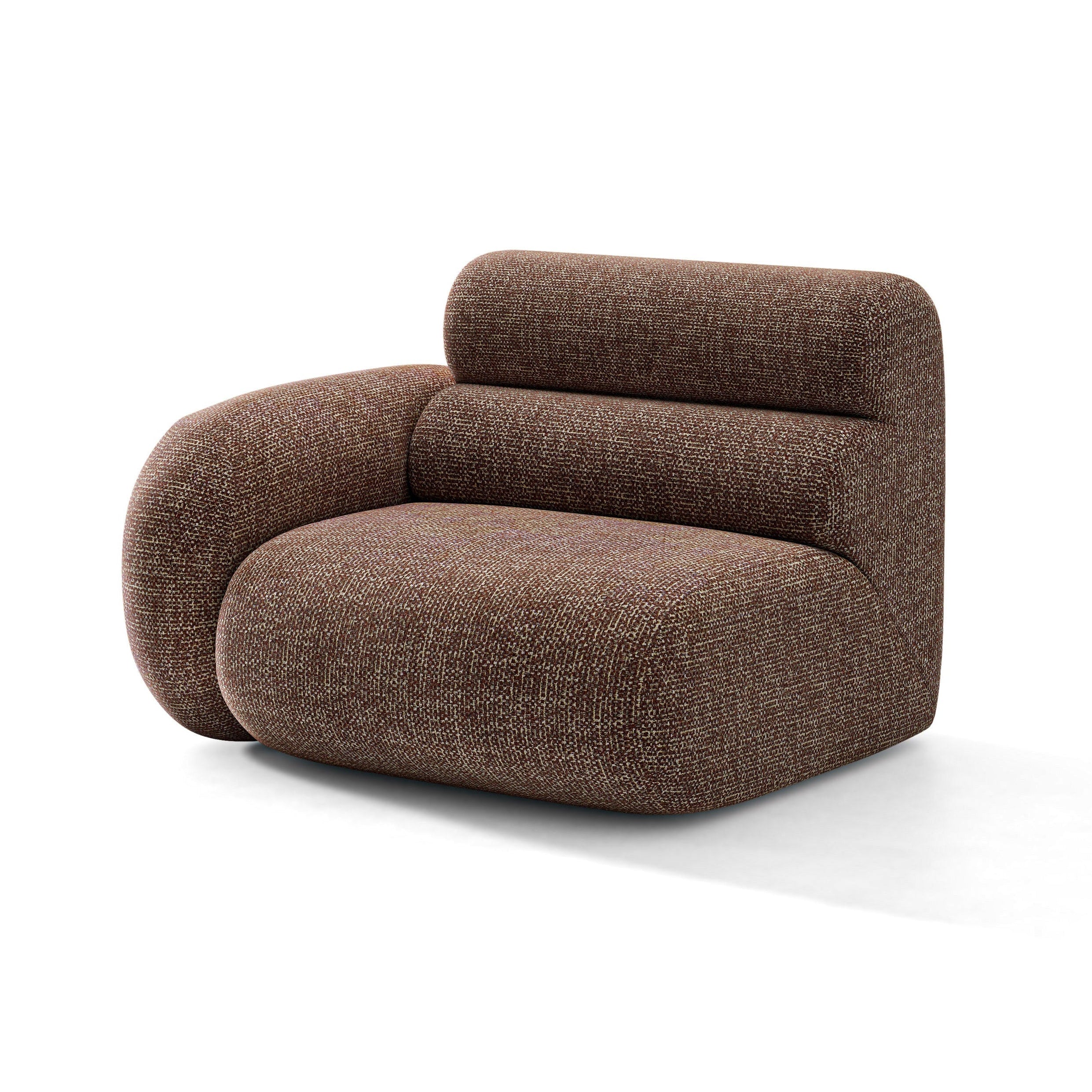Sofa modulárna NEO - ľavý modul hnedý melír