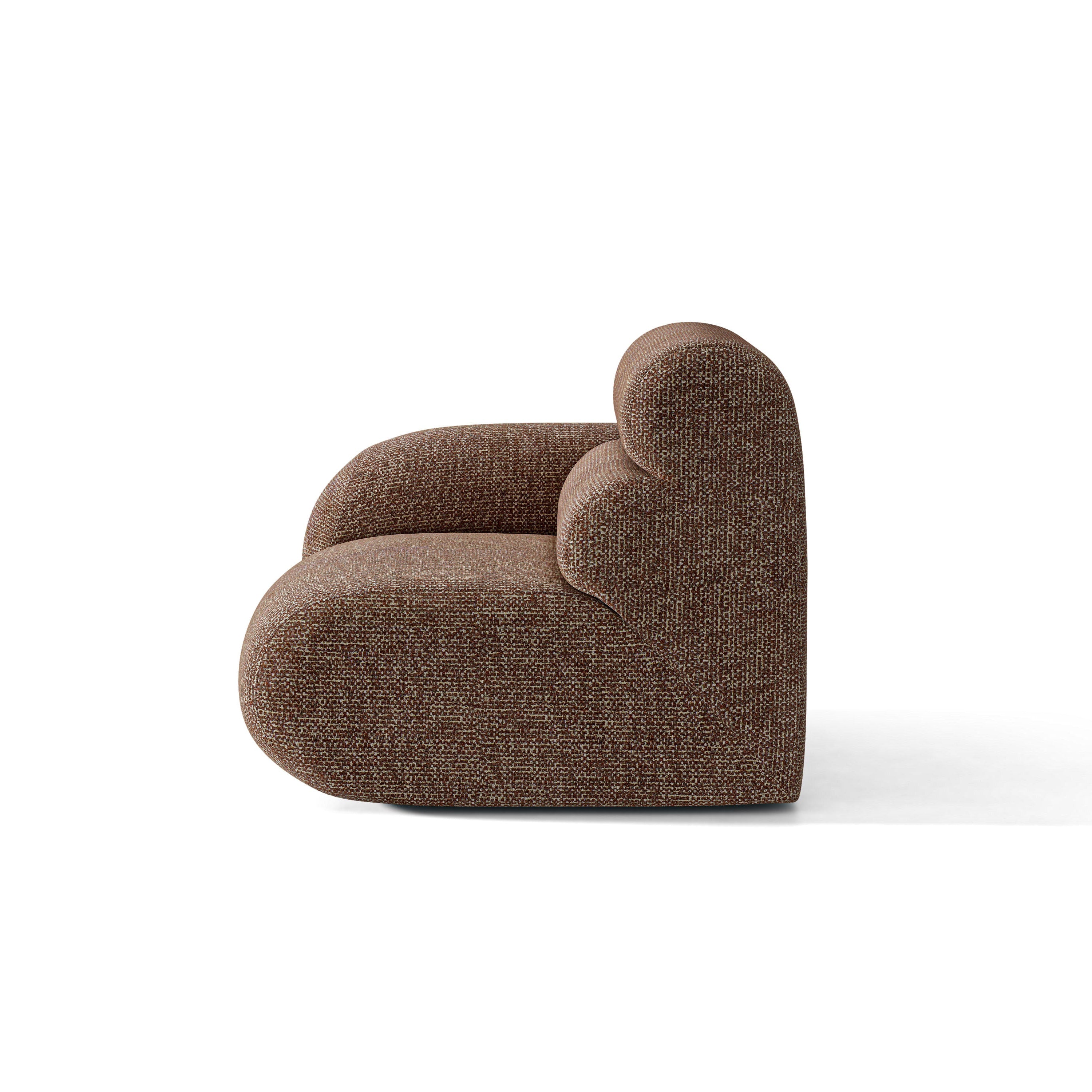 Sofa modulárna NEO - ľavý modul hnedý melír
