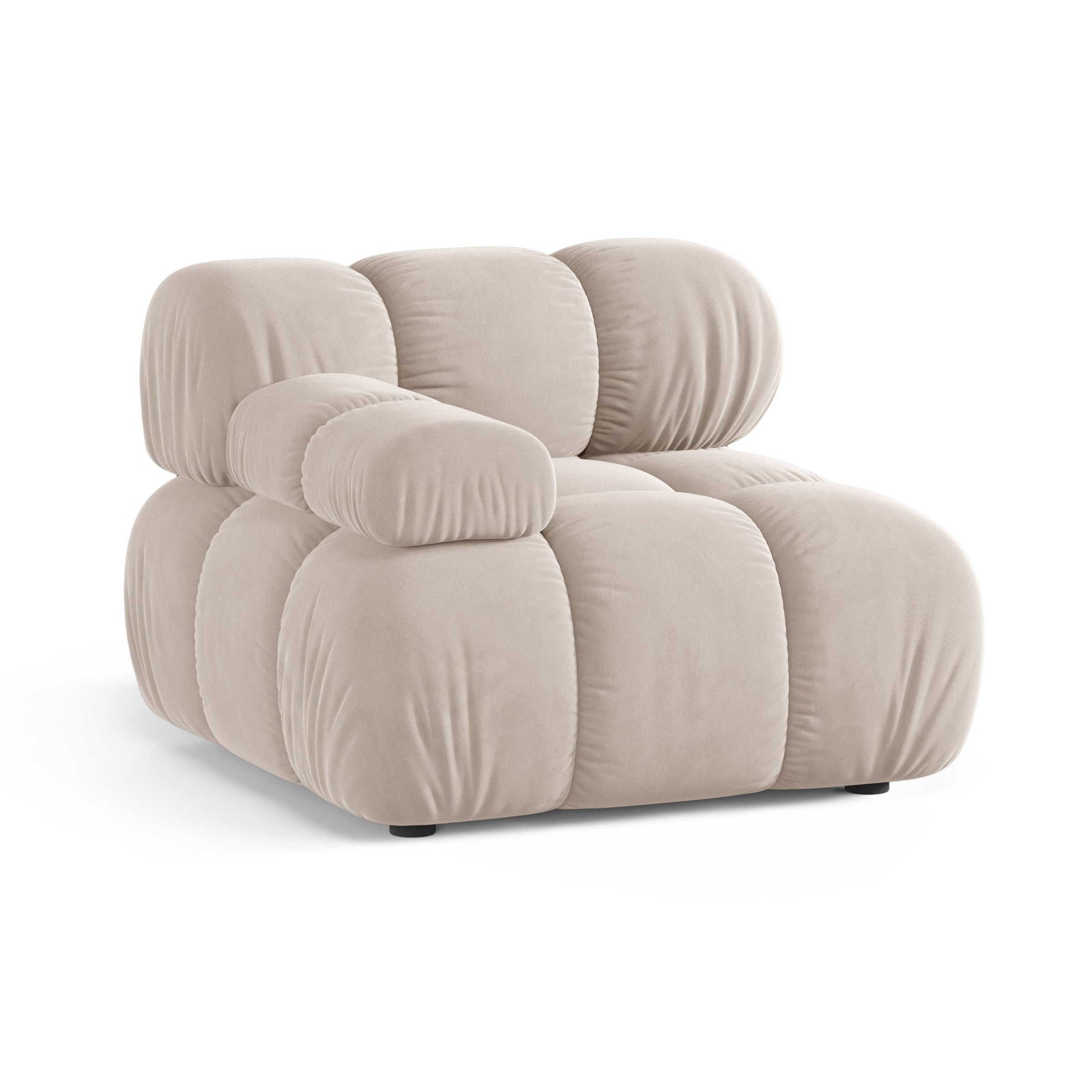 Sofa modulárna BELLIS - ľavý modul svetlo béžový zamat