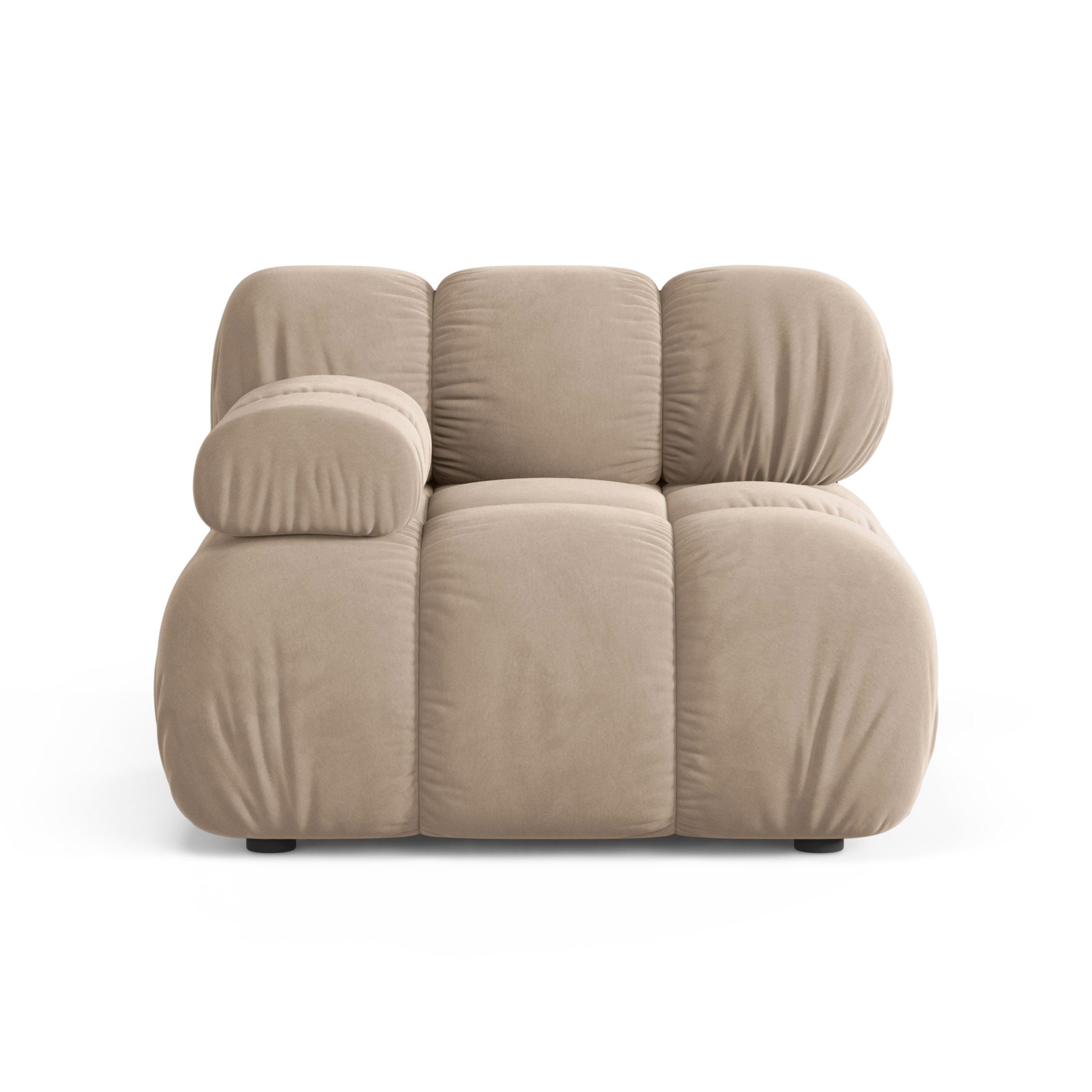 Sofa modulárna BELLIS - ľavý modul béžový zamat