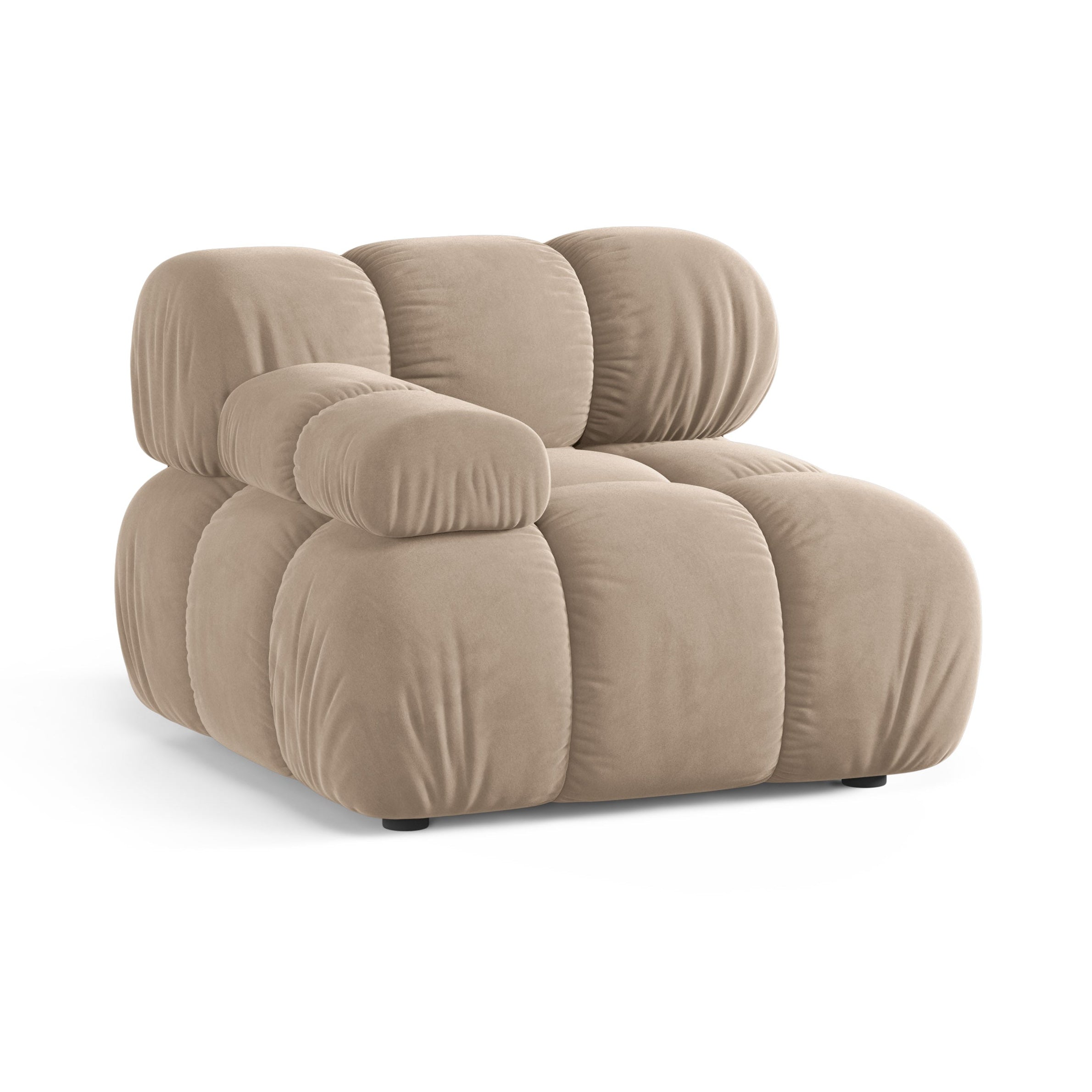 Sofa modulárna BELLIS - ľavý modul béžový zamat