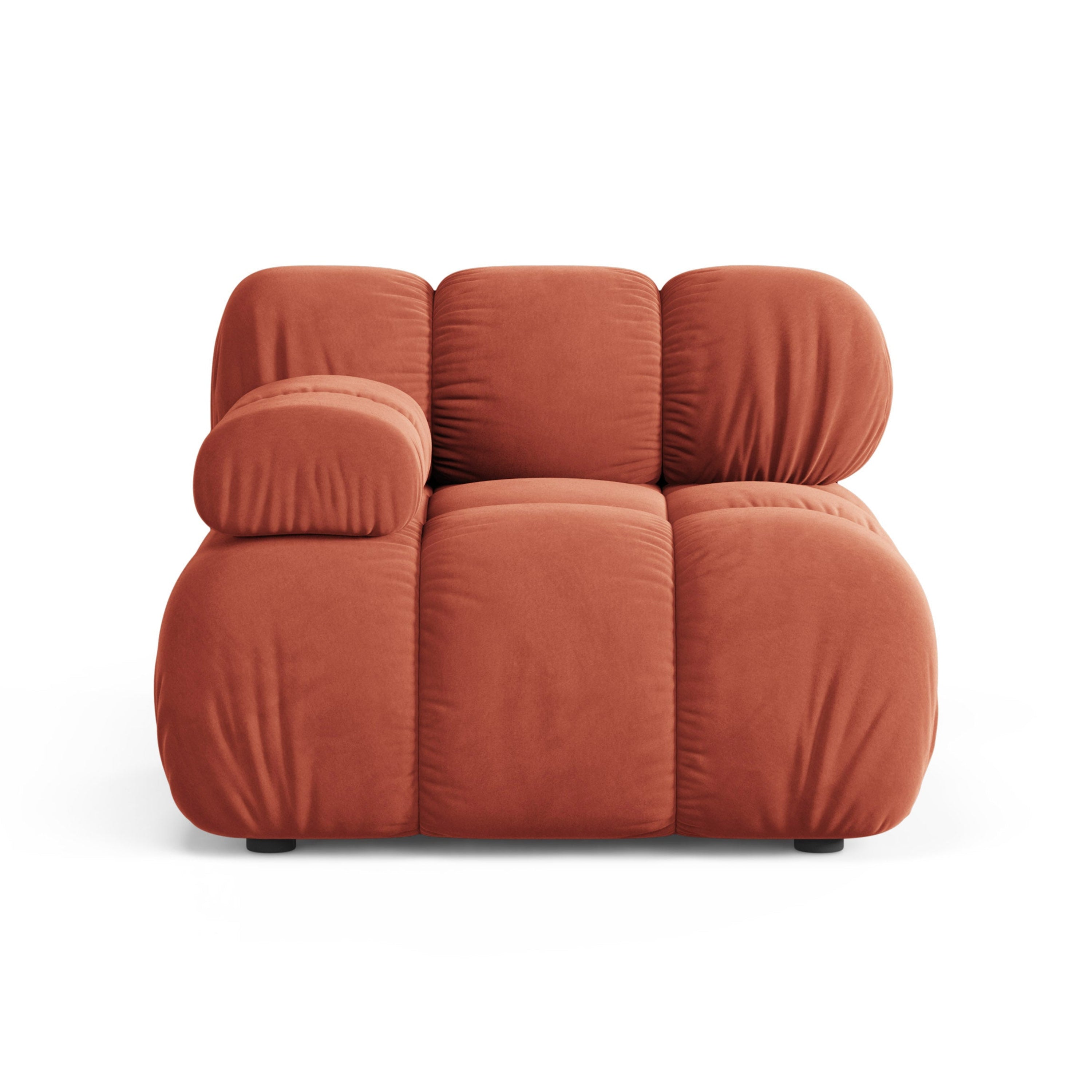 Sofa modulárna BELLIS - ľavý modul koralový zamat