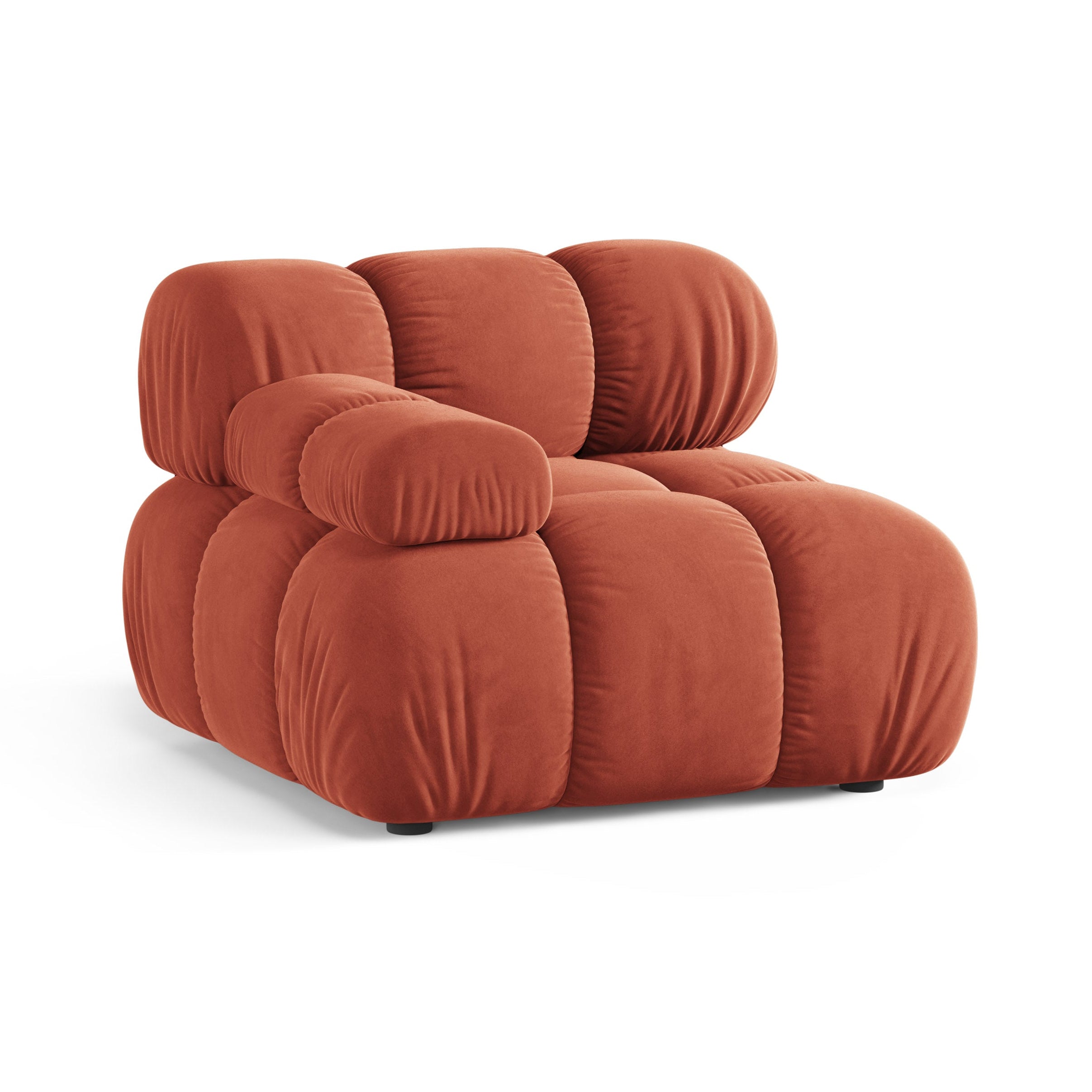 Sofa modulárna BELLIS - ľavý modul koralový zamat