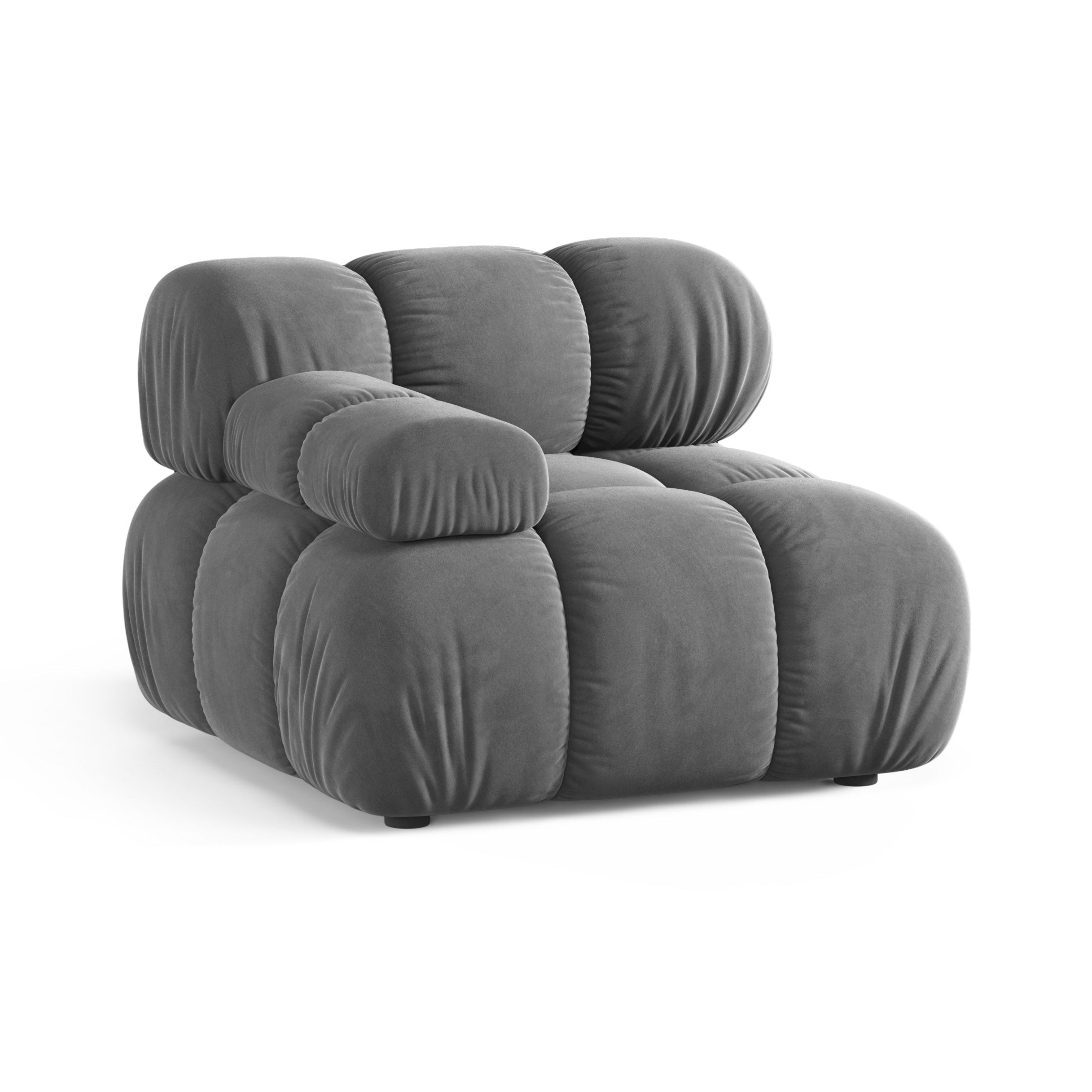 Sofa modulárna BELLIS - ľavý modul šedý zamat