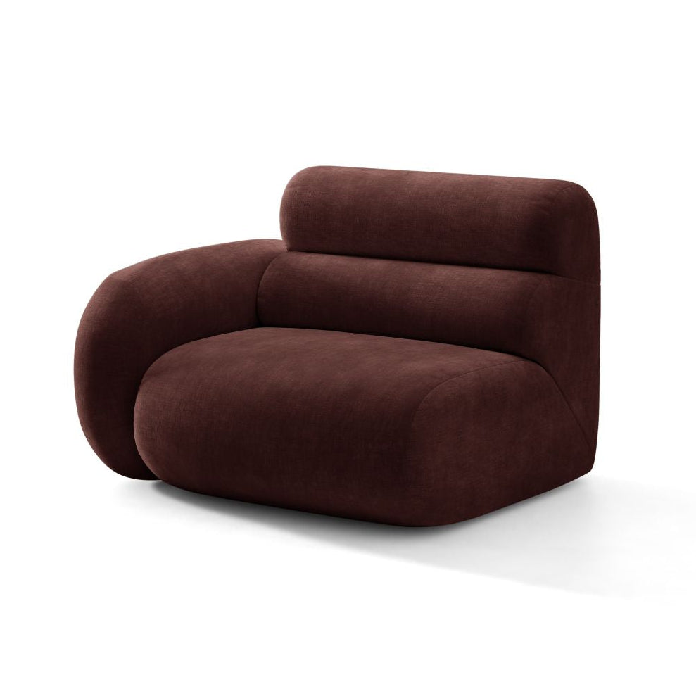 Sofa modulárna NEO - ľavý modul čerešňový šenil