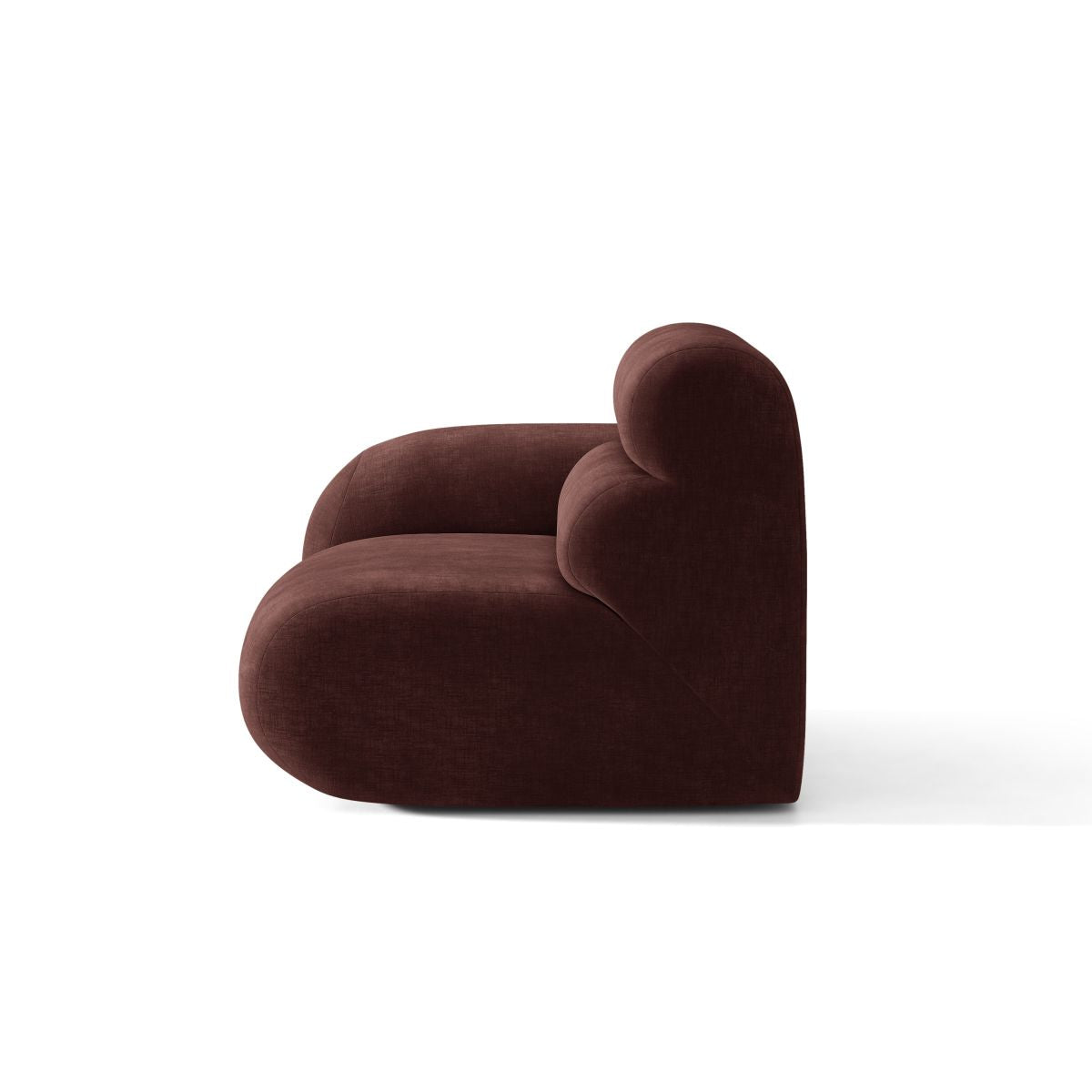 Sofa modulárna NEO - ľavý modul čerešňový šenil