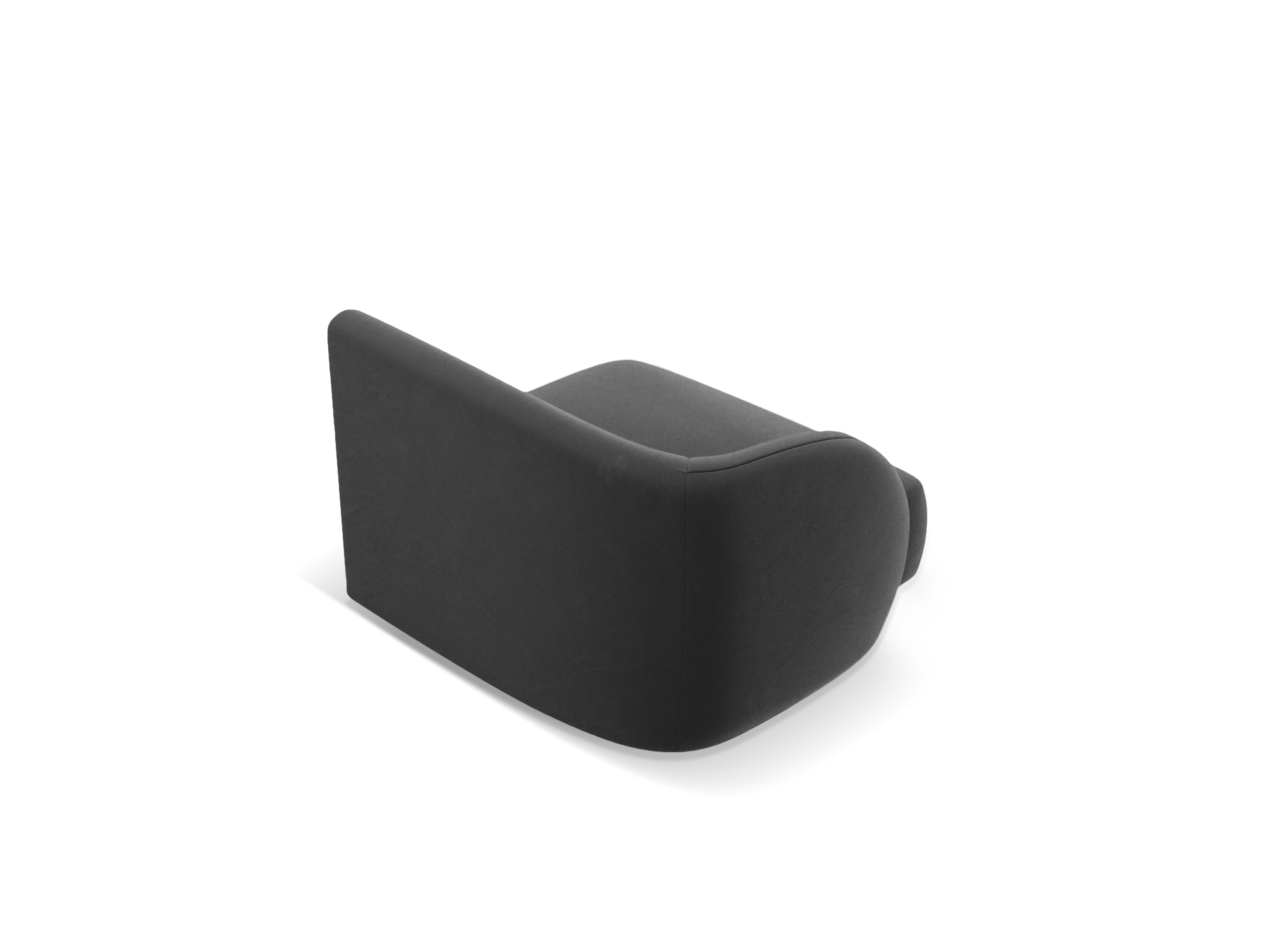 Sofá modulová zamatová MILEY - modul ľavostranný šedý