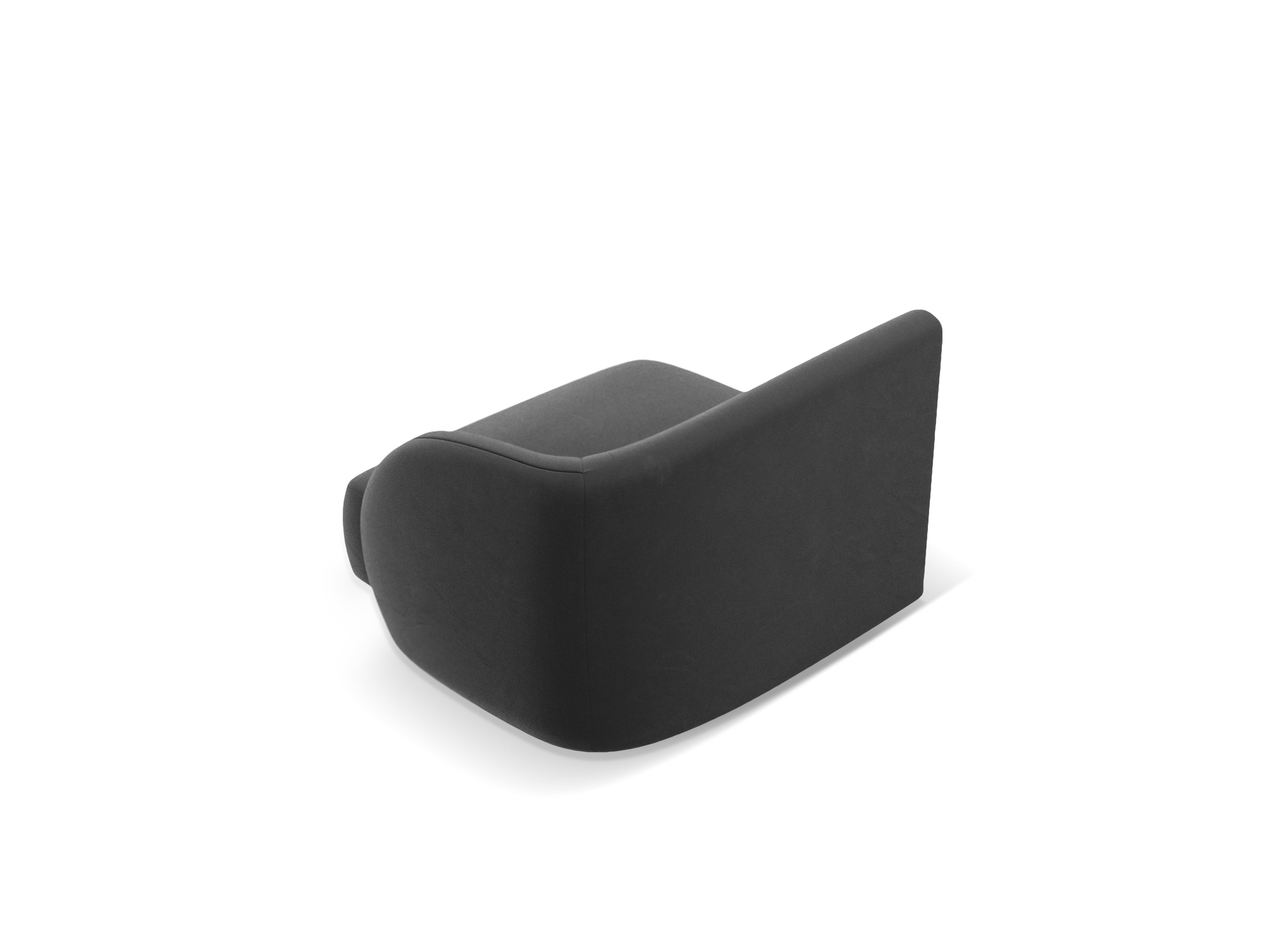 Sofá modulová zamatová MILEY - pravostranný modul šedý